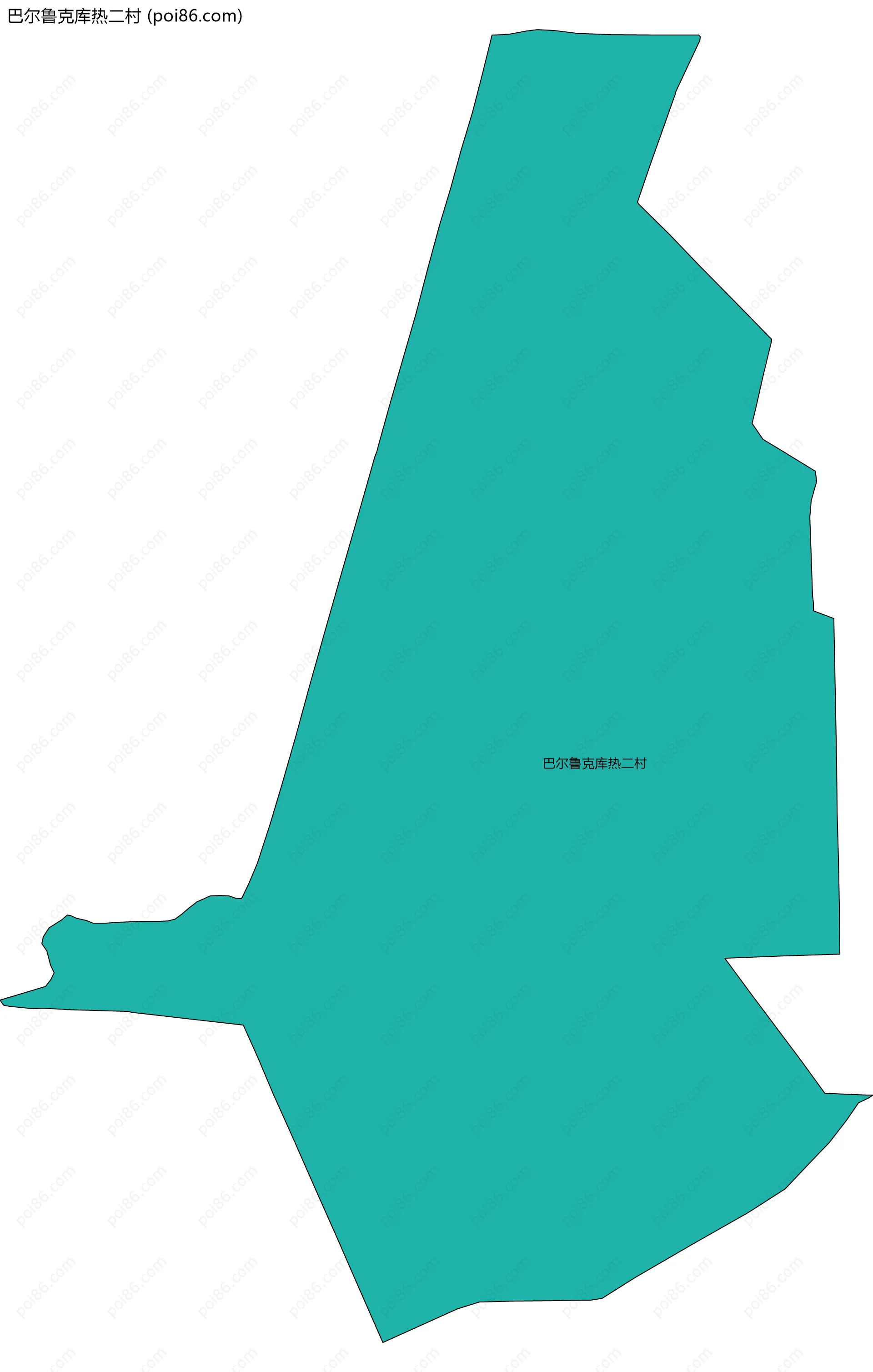 巴尔鲁克库热二村边界地图
