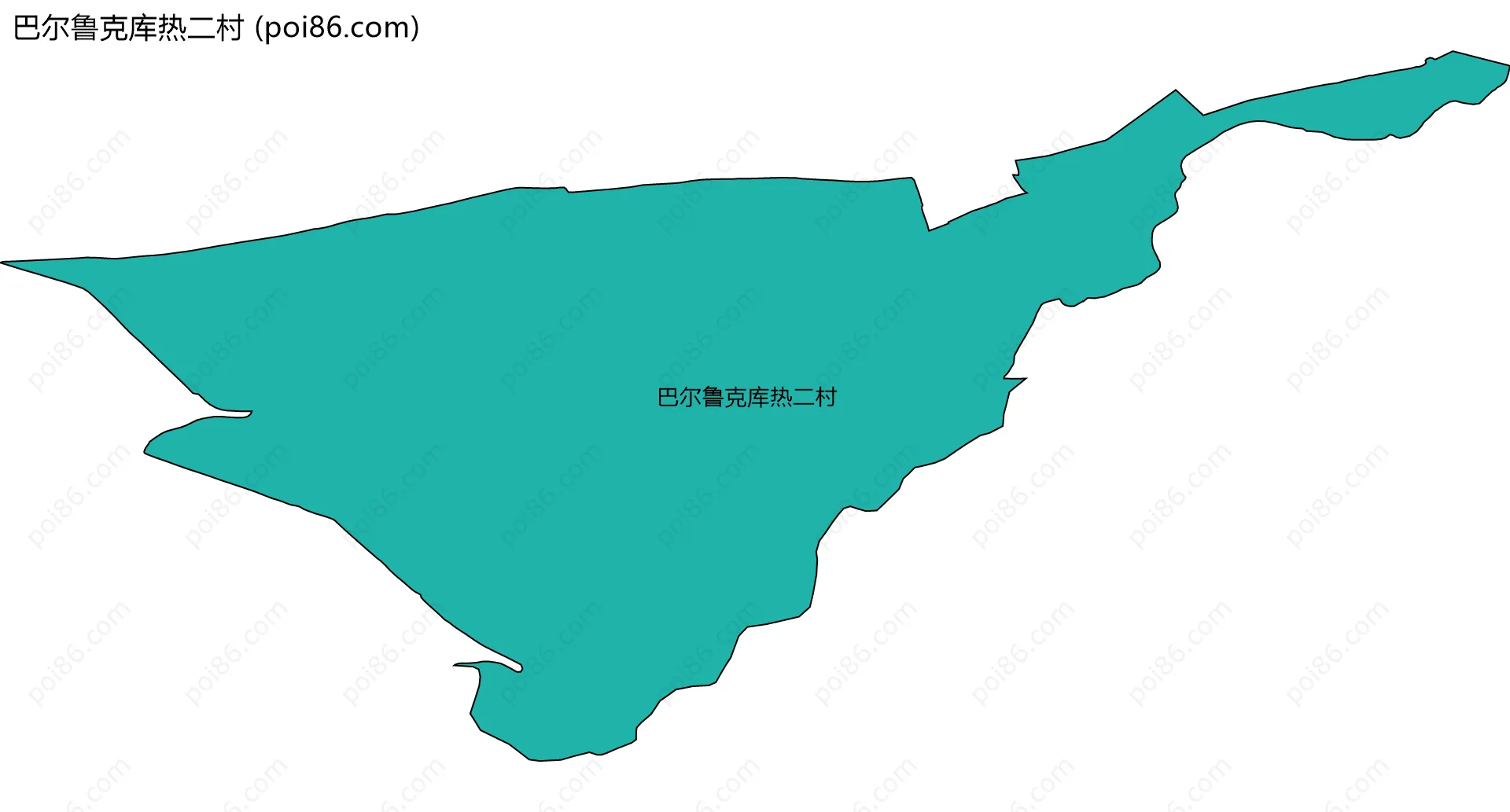 巴尔鲁克库热二村边界地图