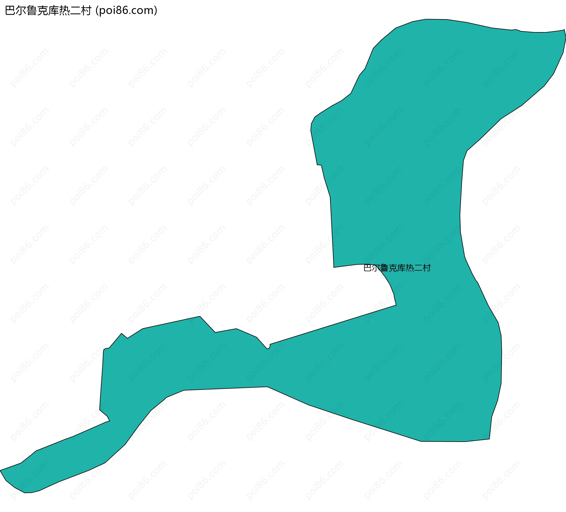 巴尔鲁克库热二村边界地图