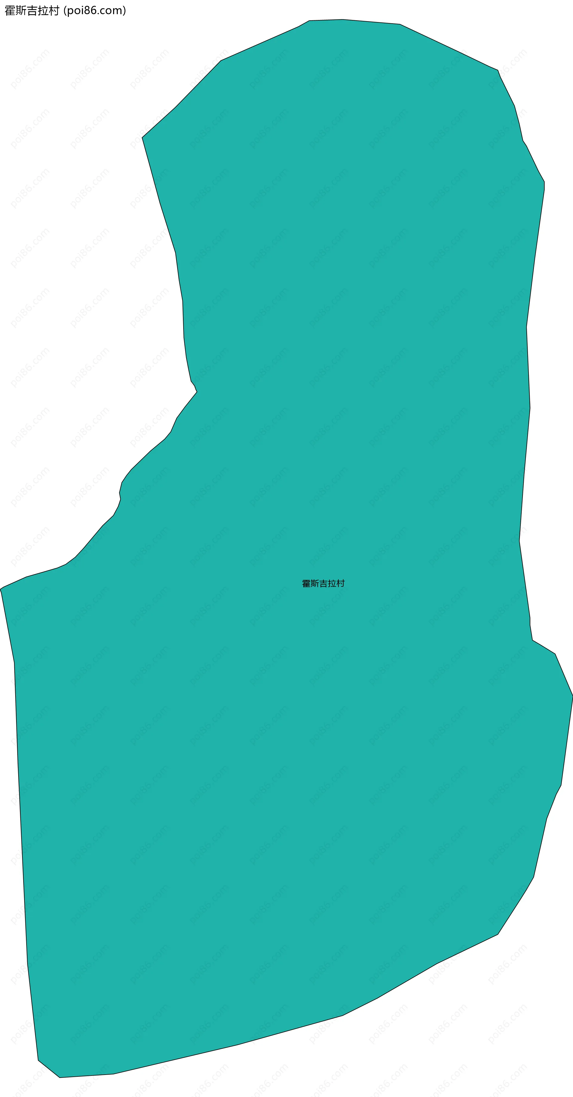 霍斯吉拉村边界地图