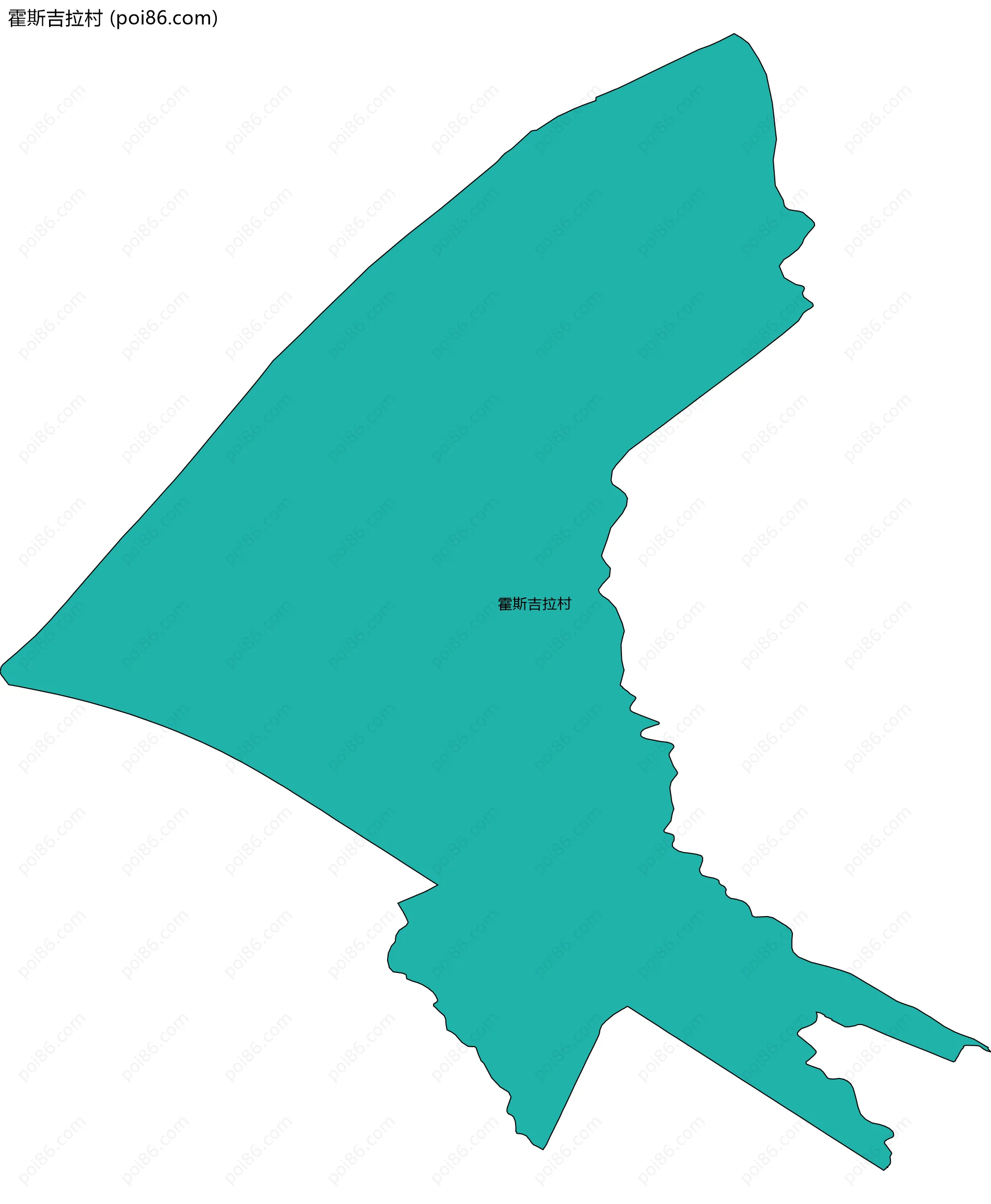 霍斯吉拉村边界地图