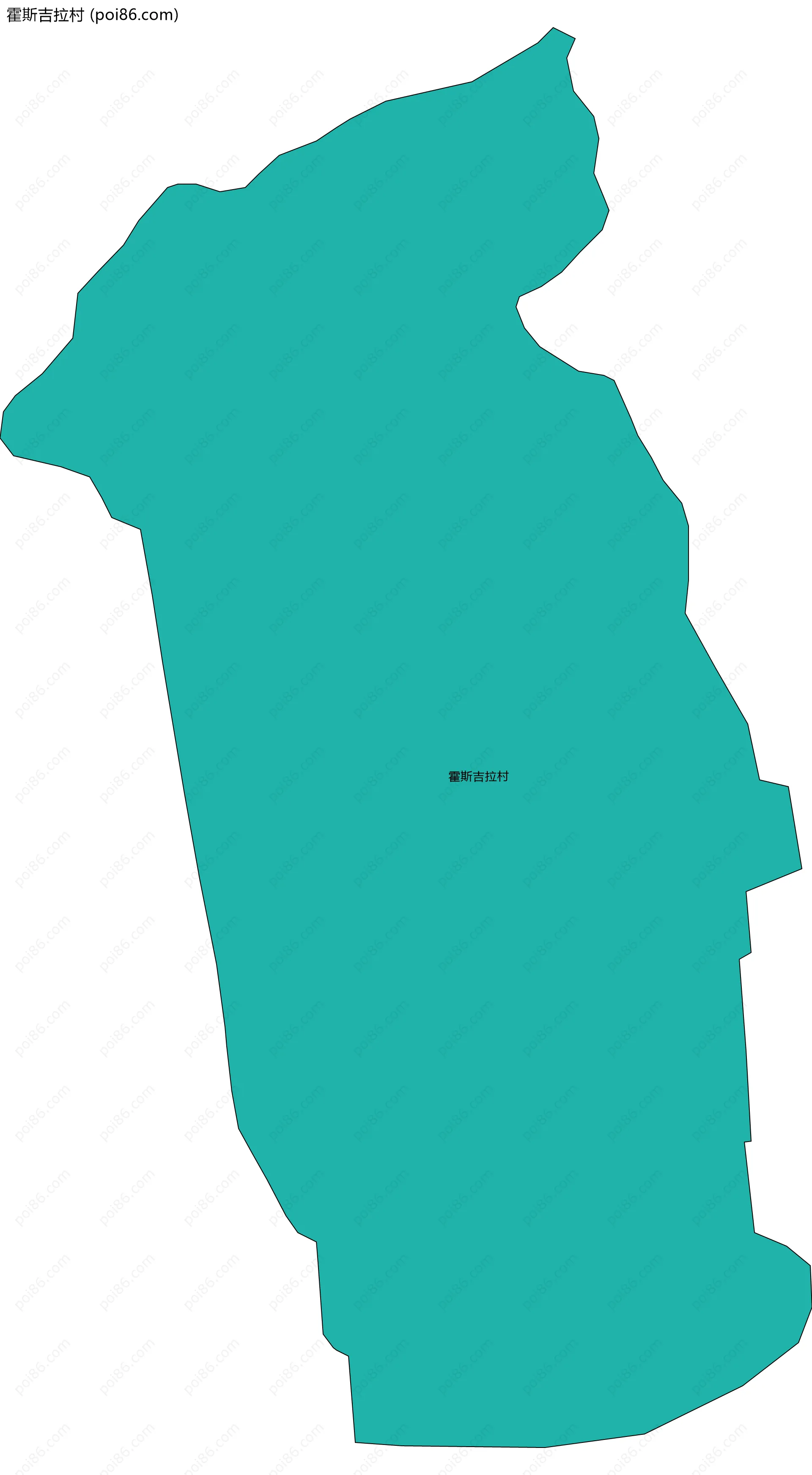 霍斯吉拉村边界地图