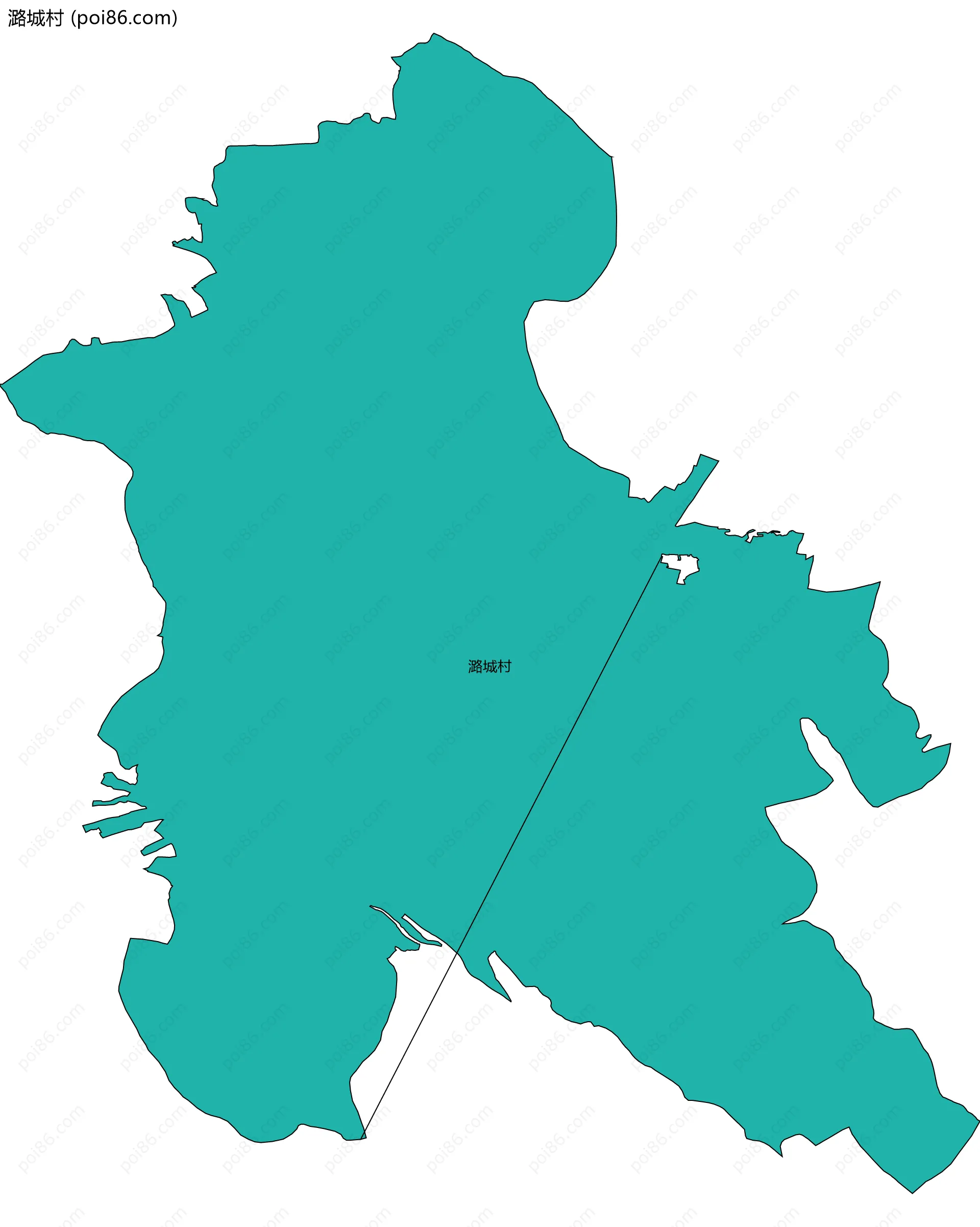 潞城村边界地图