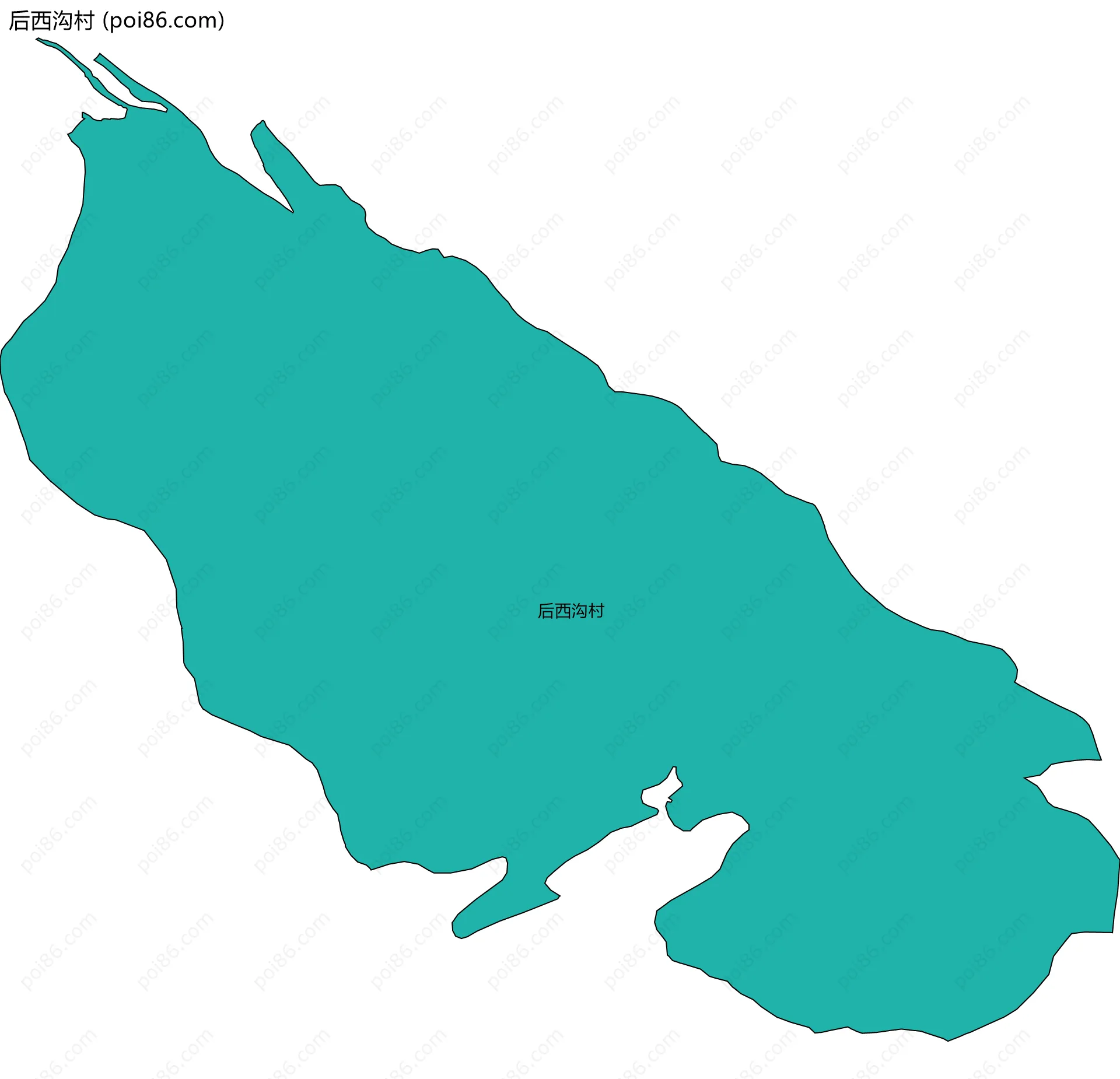 后西沟村边界地图