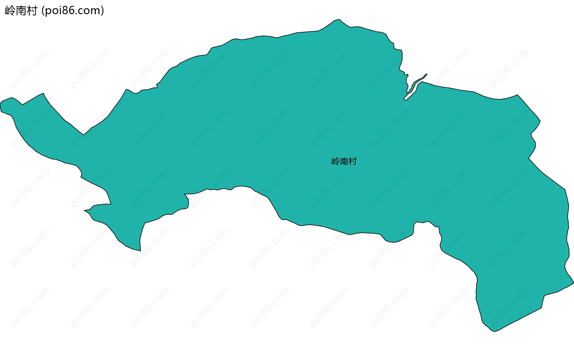 岭南村边界地图