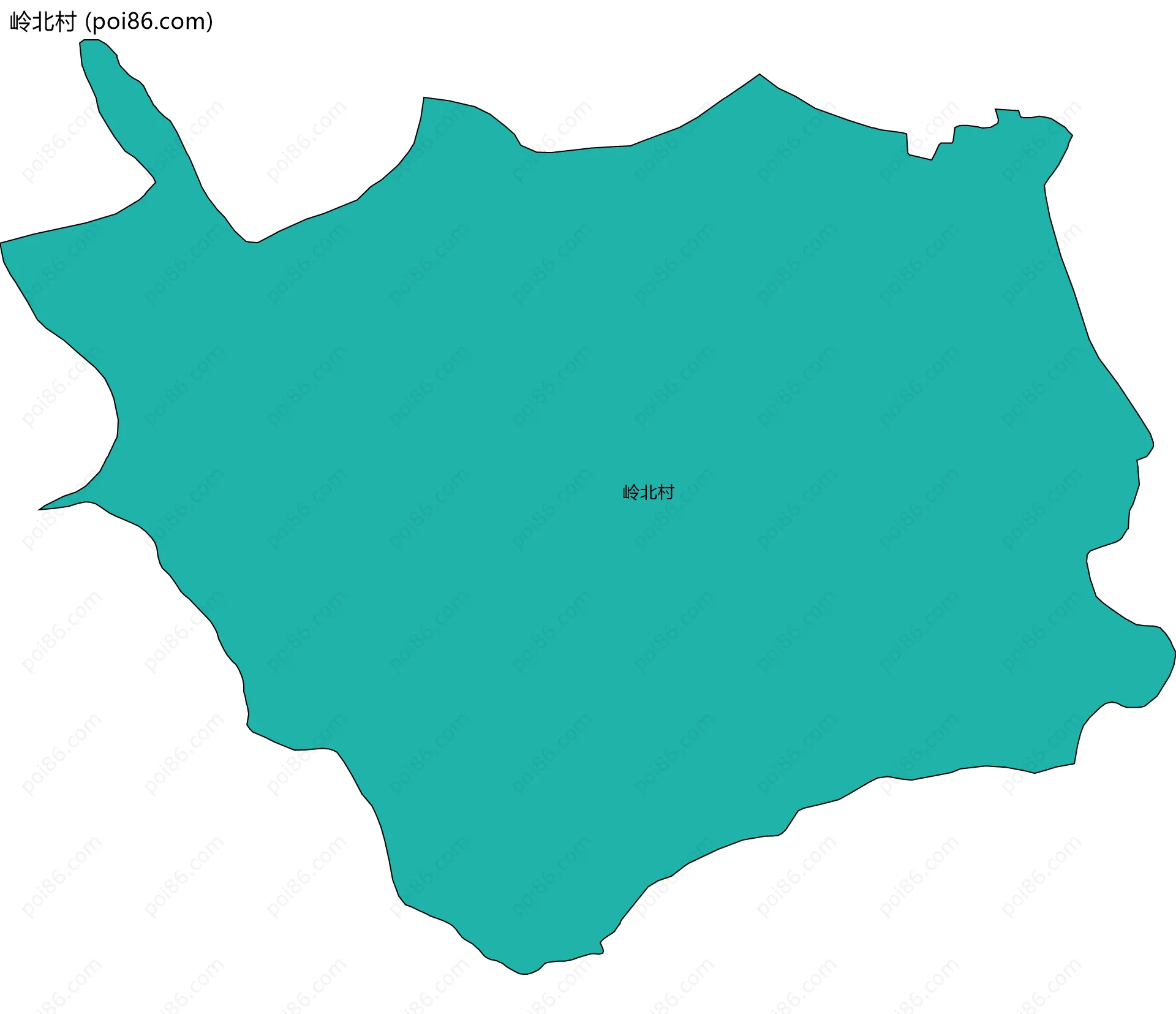 岭北村边界地图