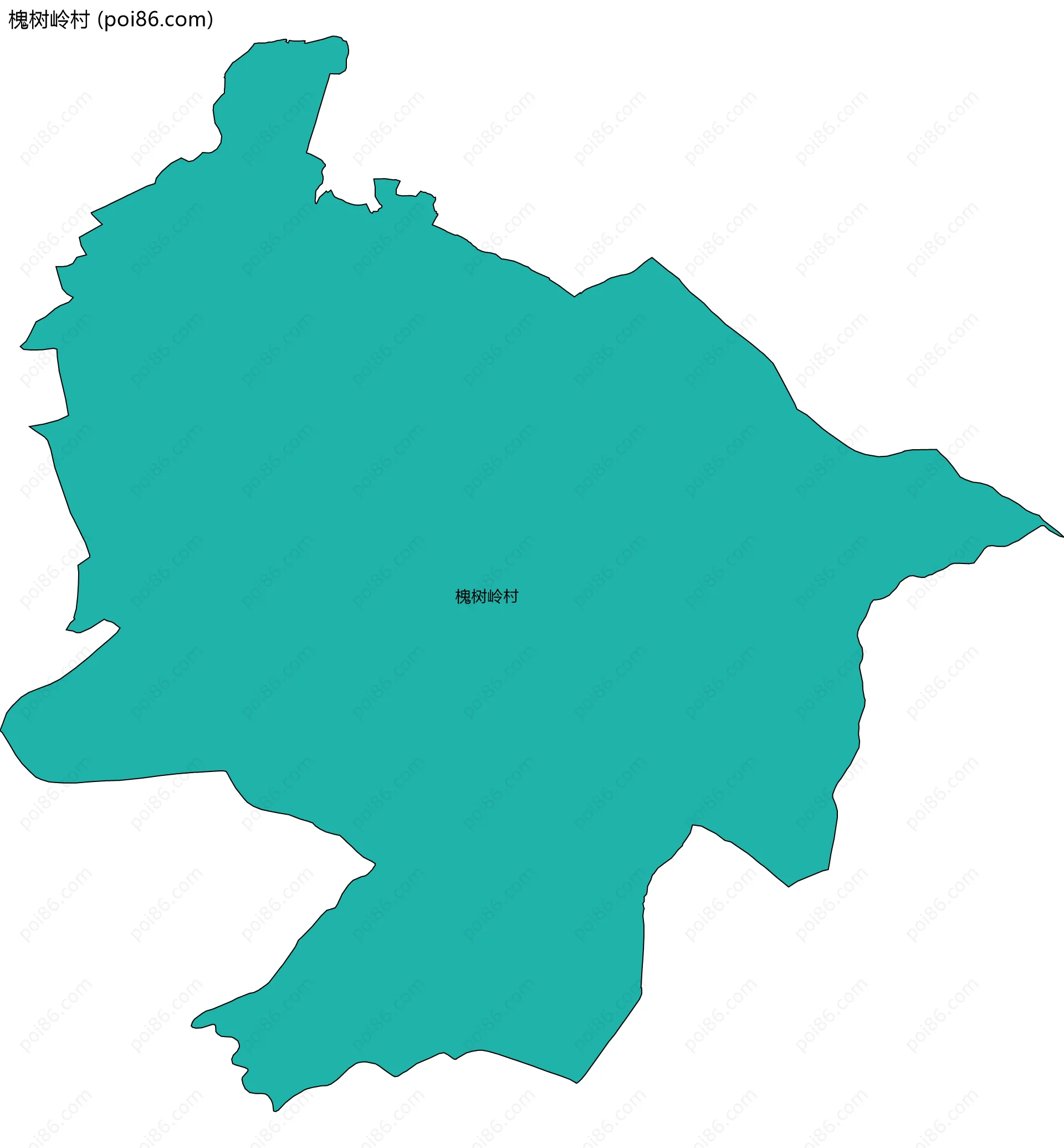 槐树岭村边界地图