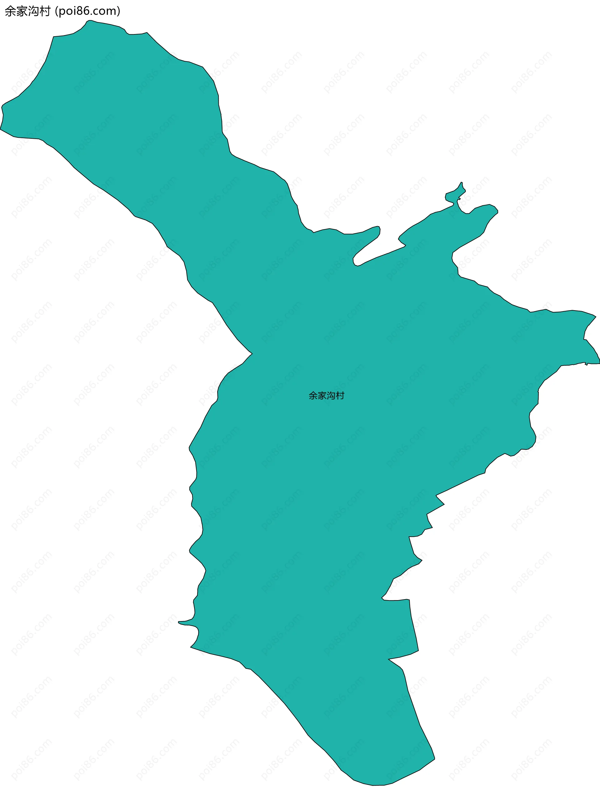 余家沟村边界地图