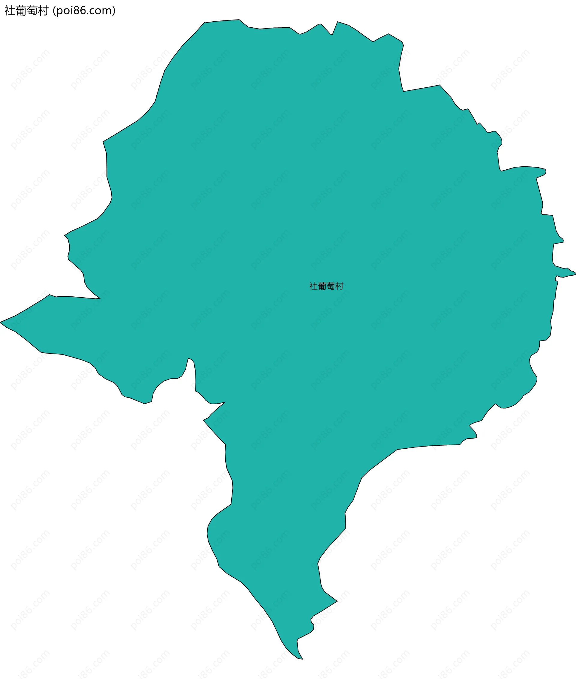 社葡萄村边界地图