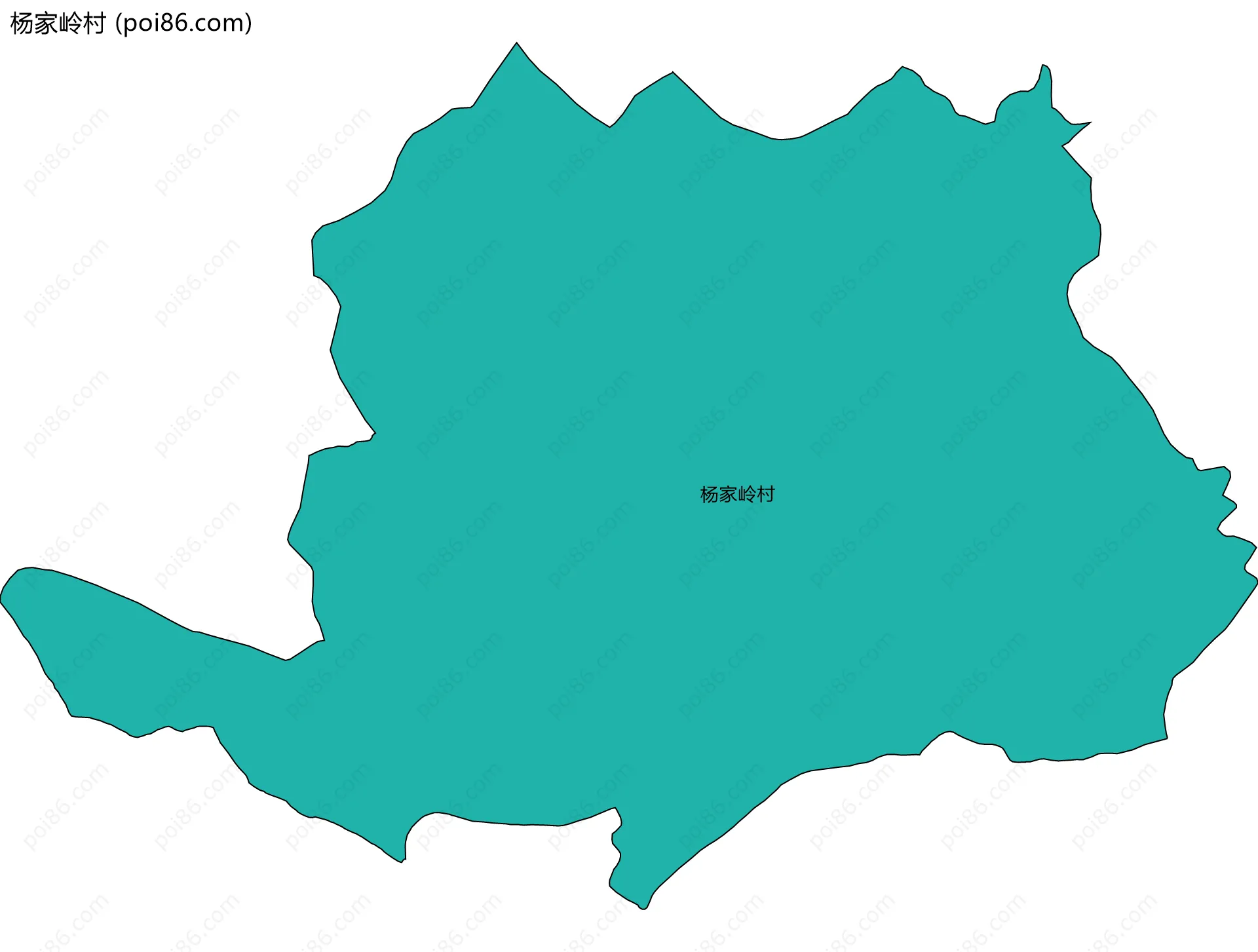 杨家岭村边界地图