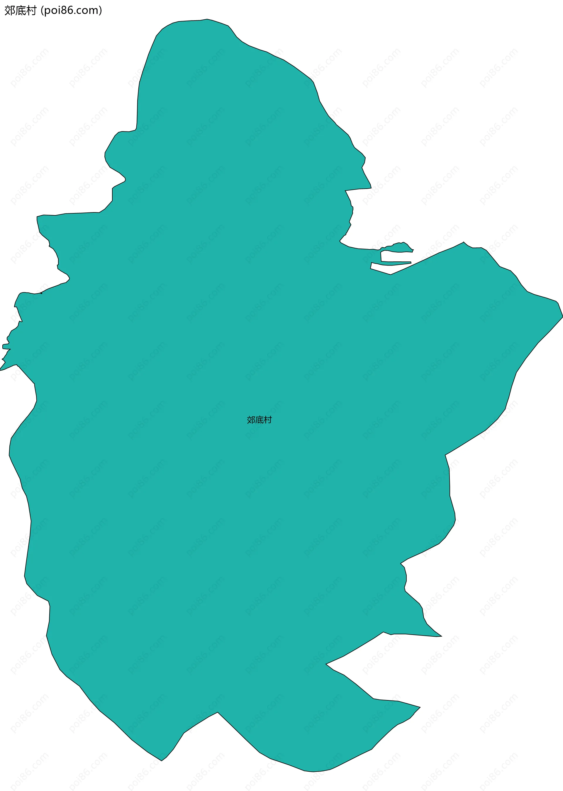 郊底村边界地图