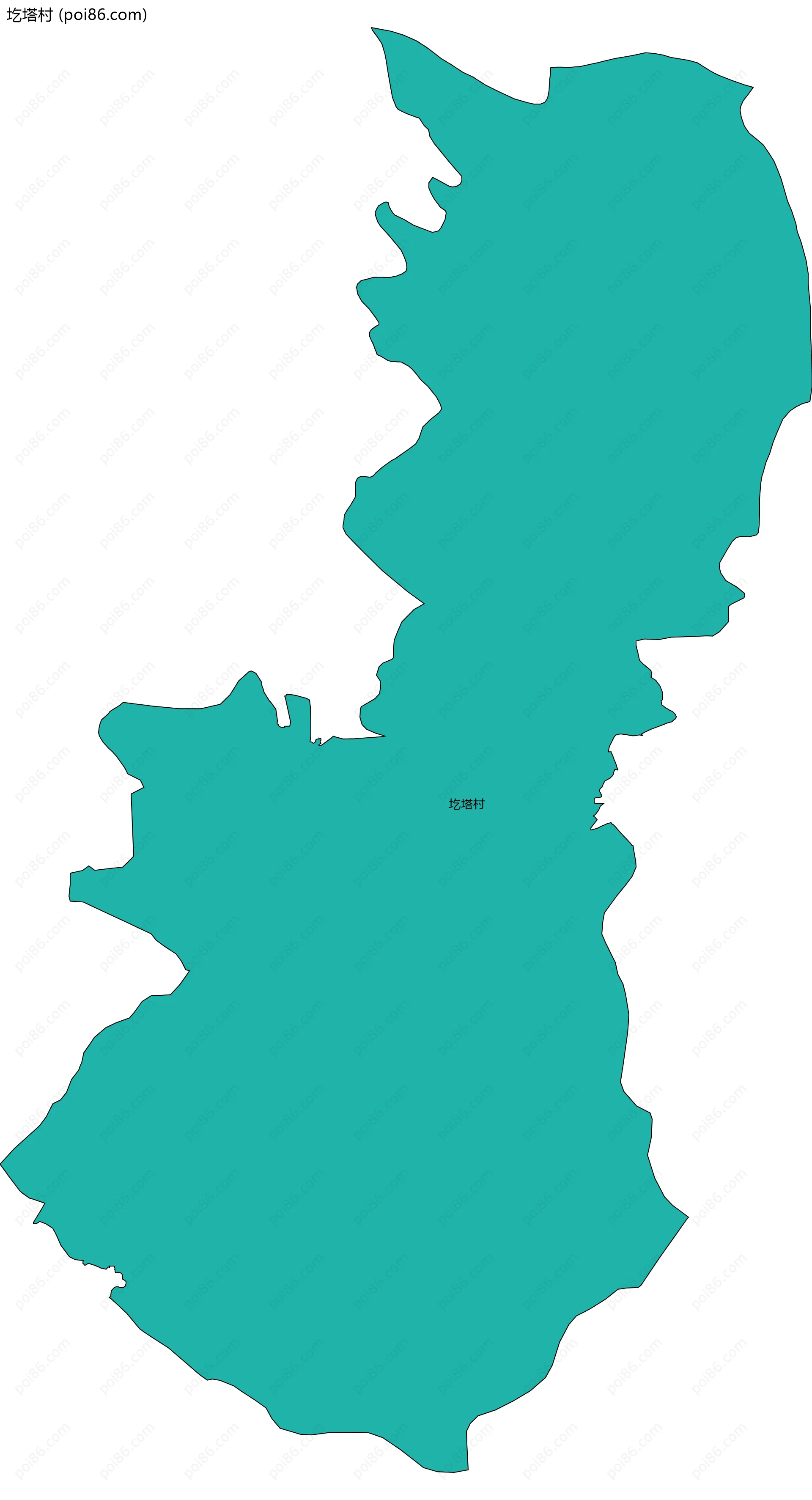 圪塔村边界地图