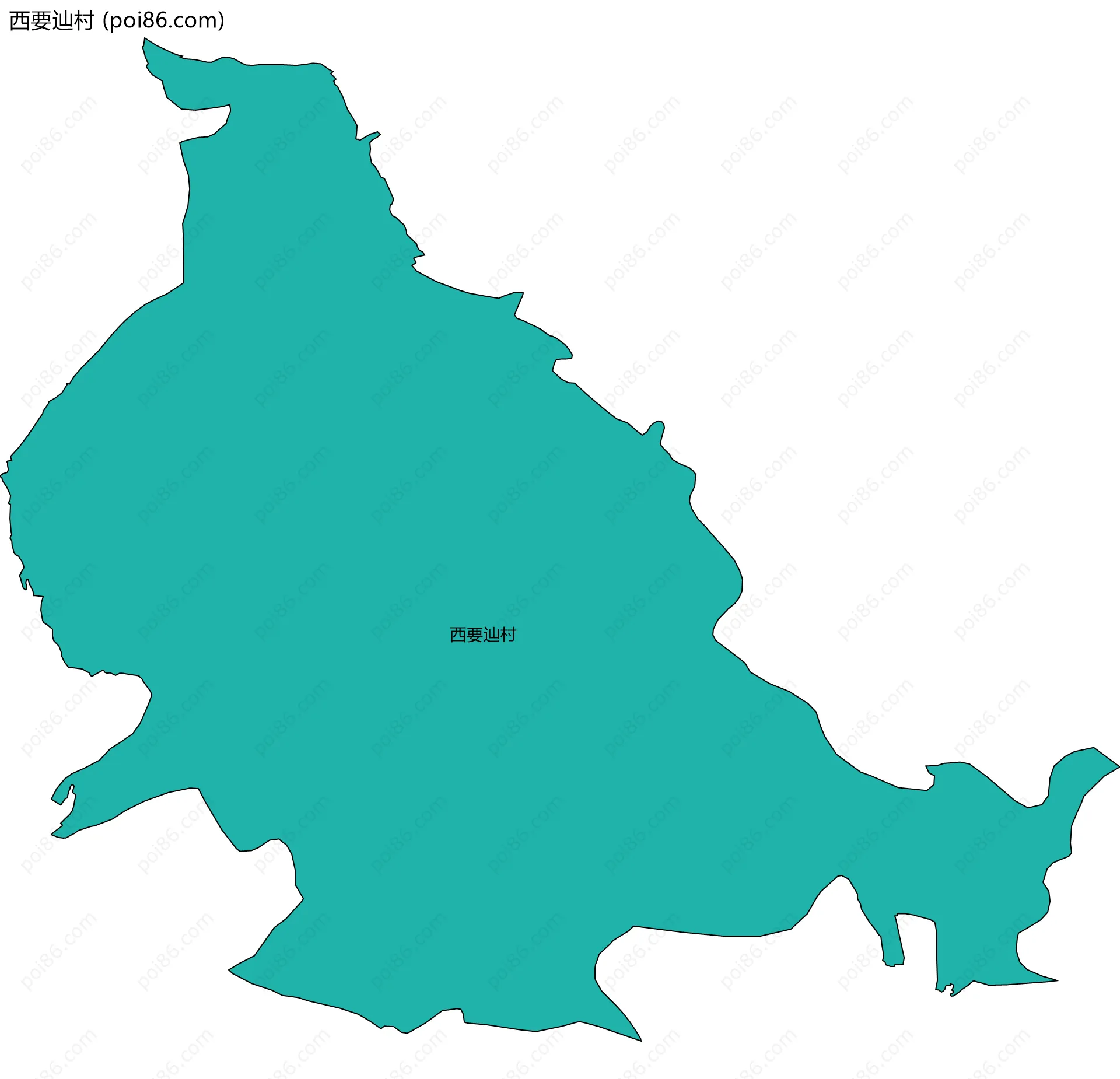 西要辿村边界地图