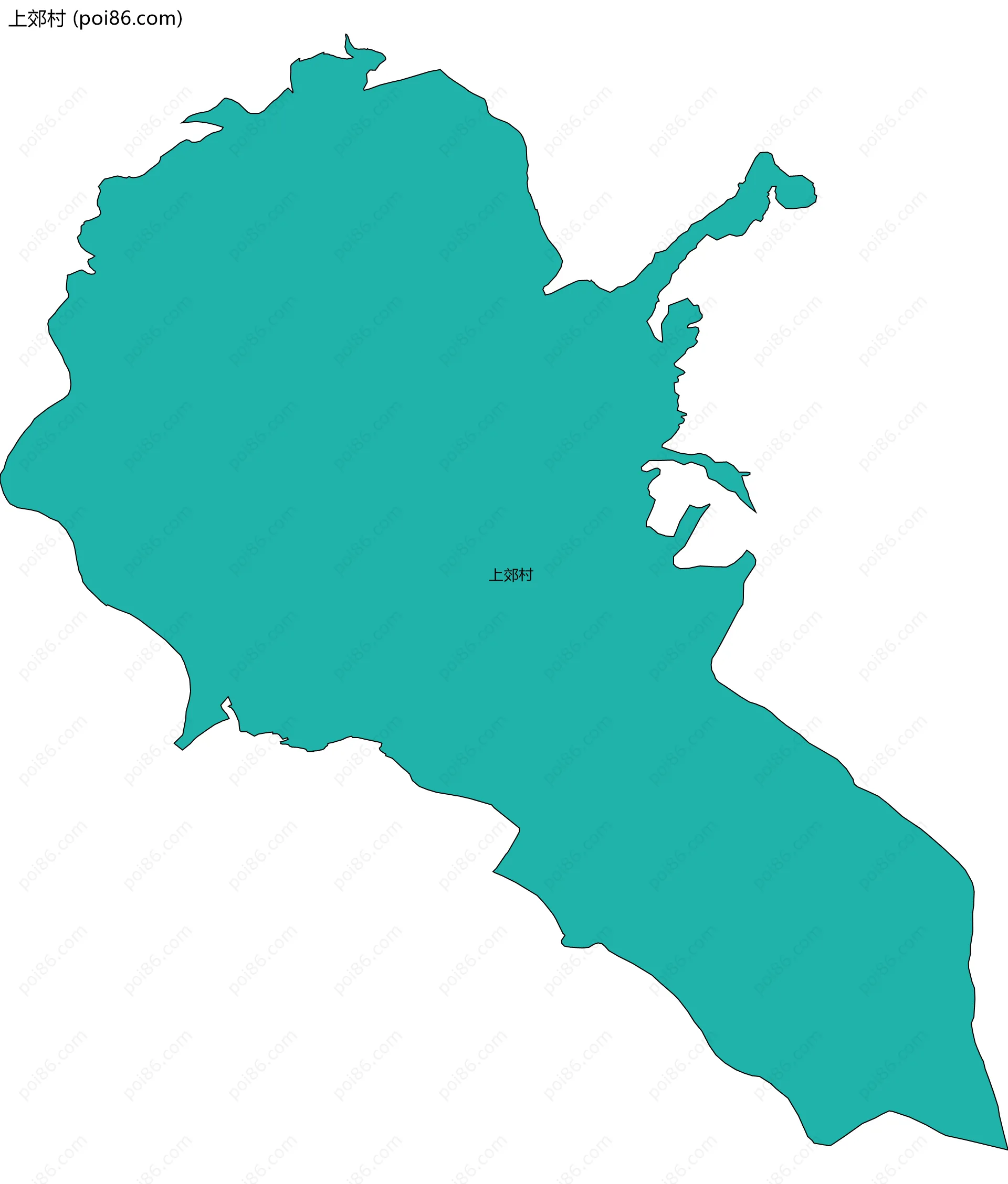 上郊村边界地图