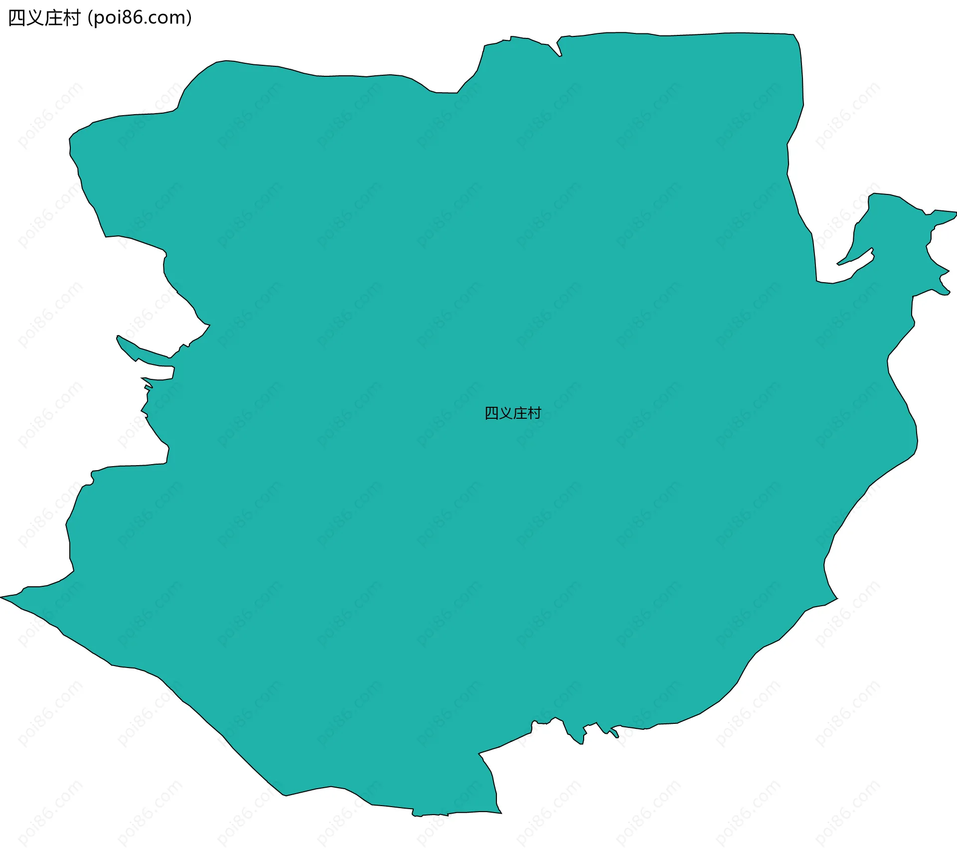 四义庄村边界地图