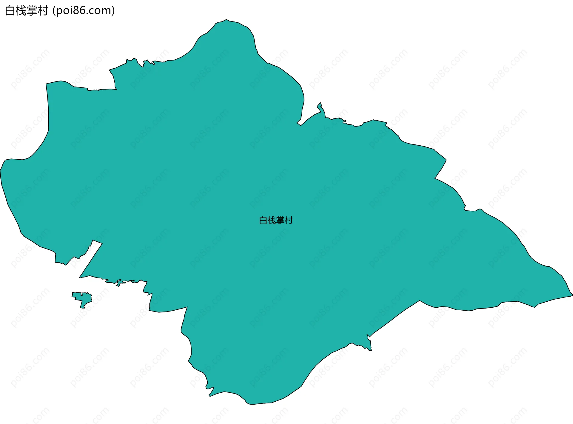白栈掌村边界地图