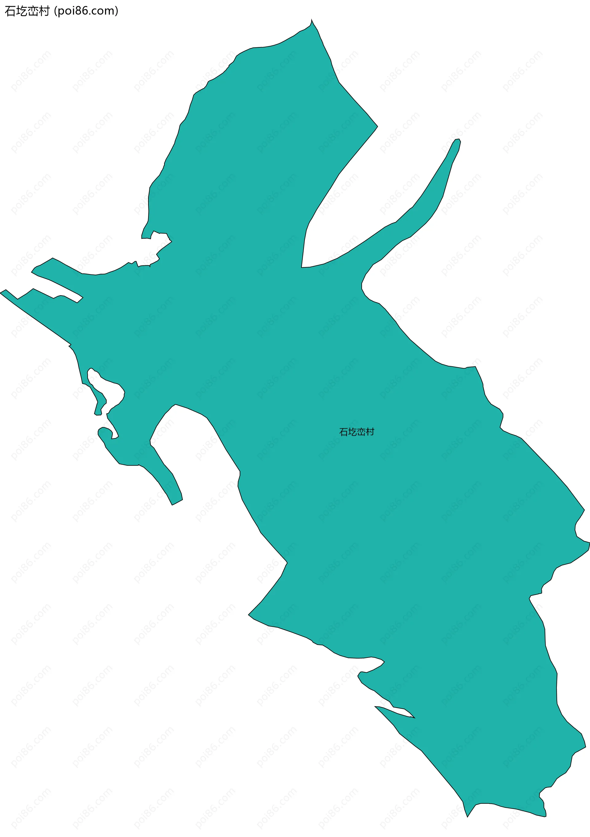 石圪峦村边界地图