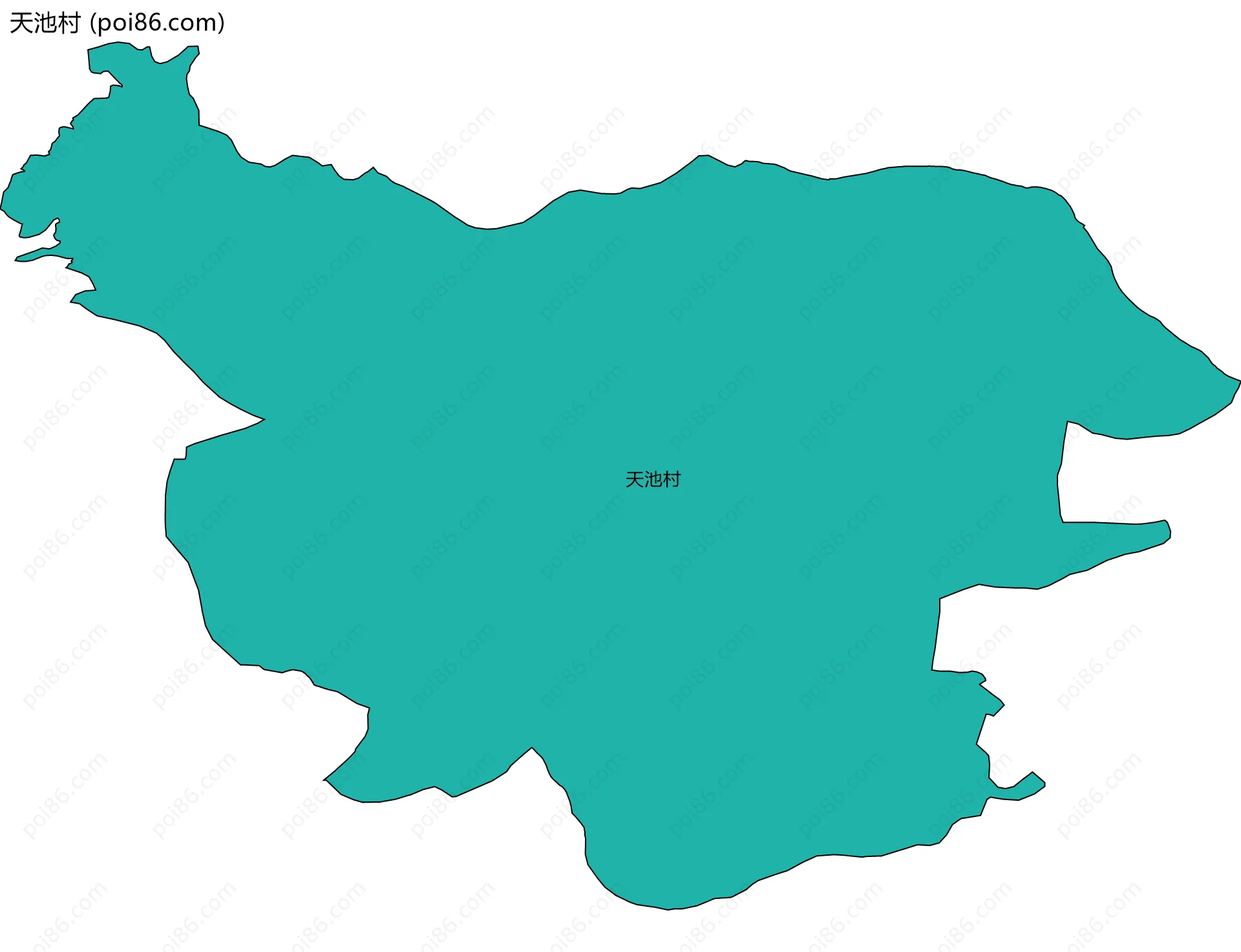 天池村边界地图