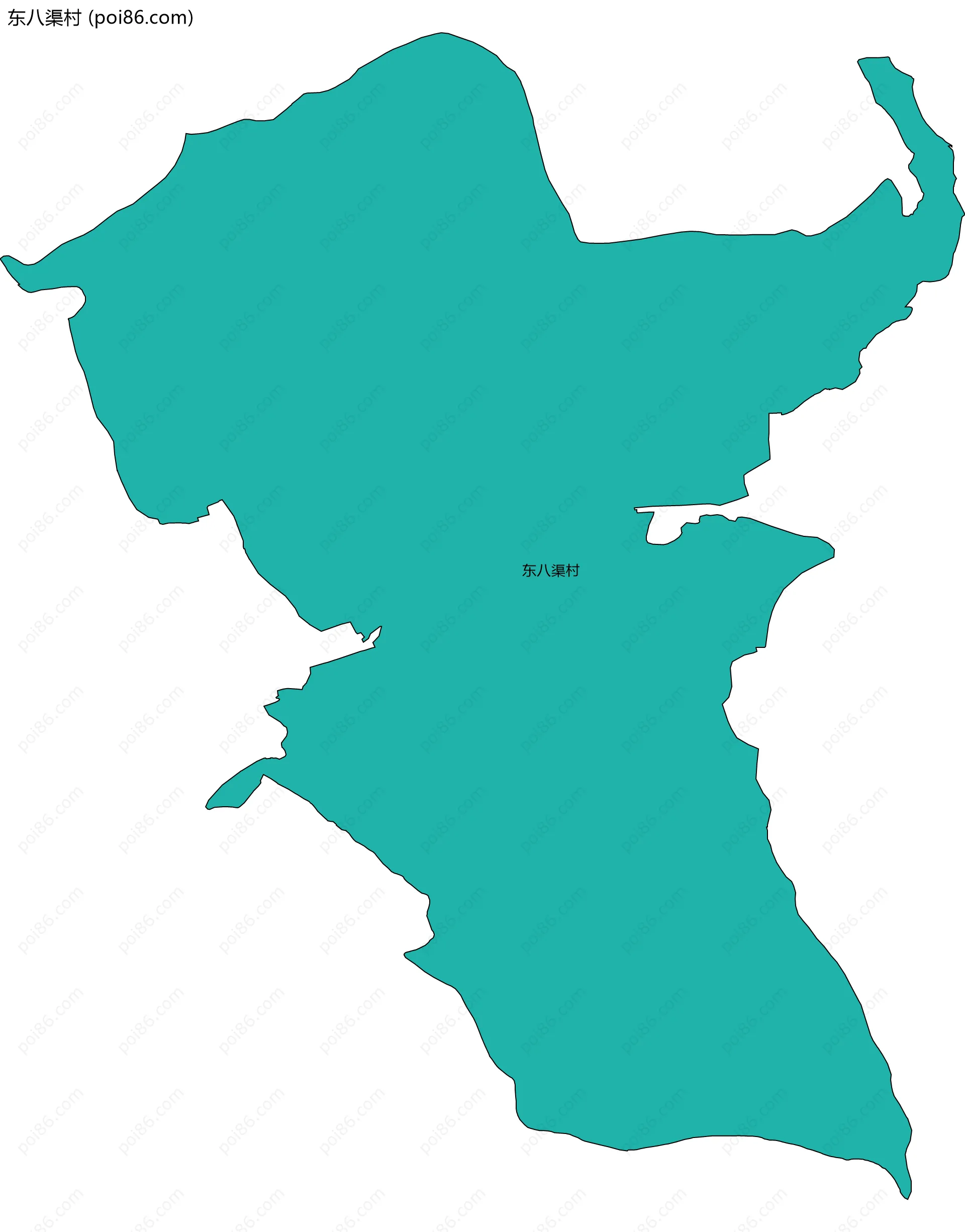 东八渠村边界地图