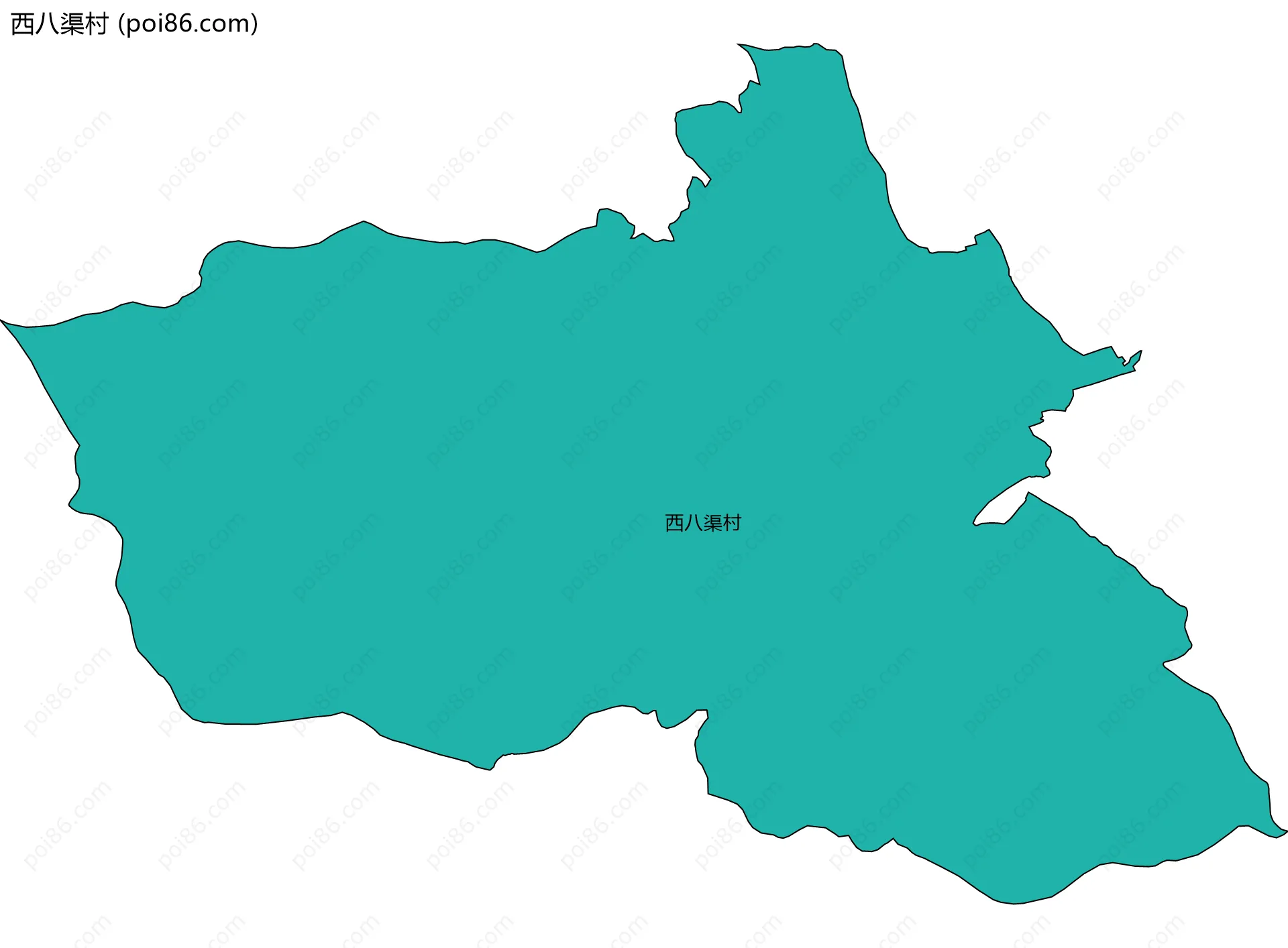 西八渠村边界地图