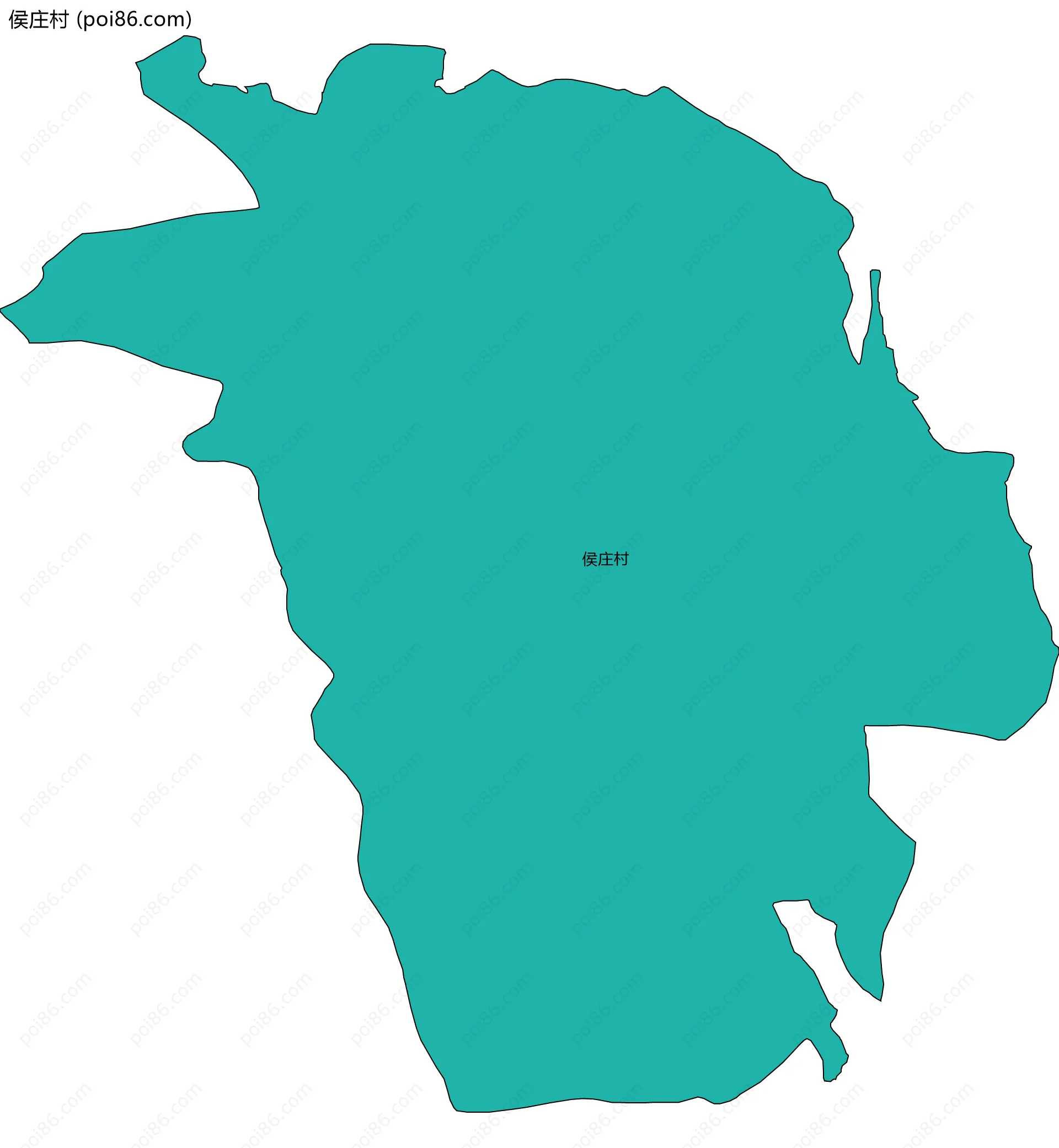 侯庄村边界地图