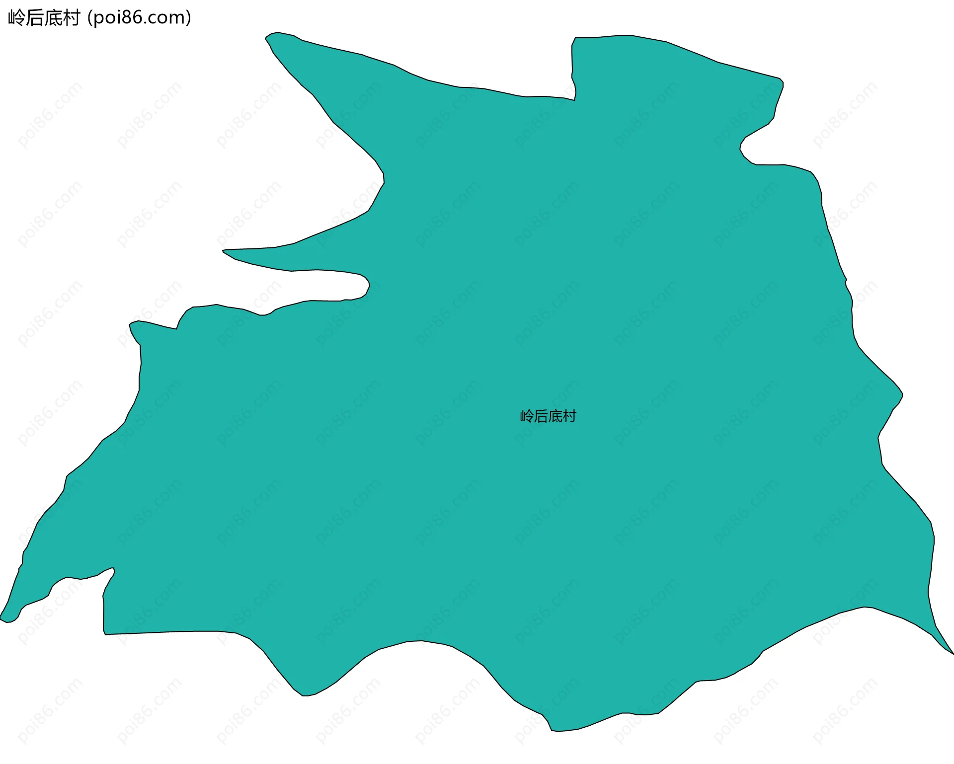 岭后底村边界地图