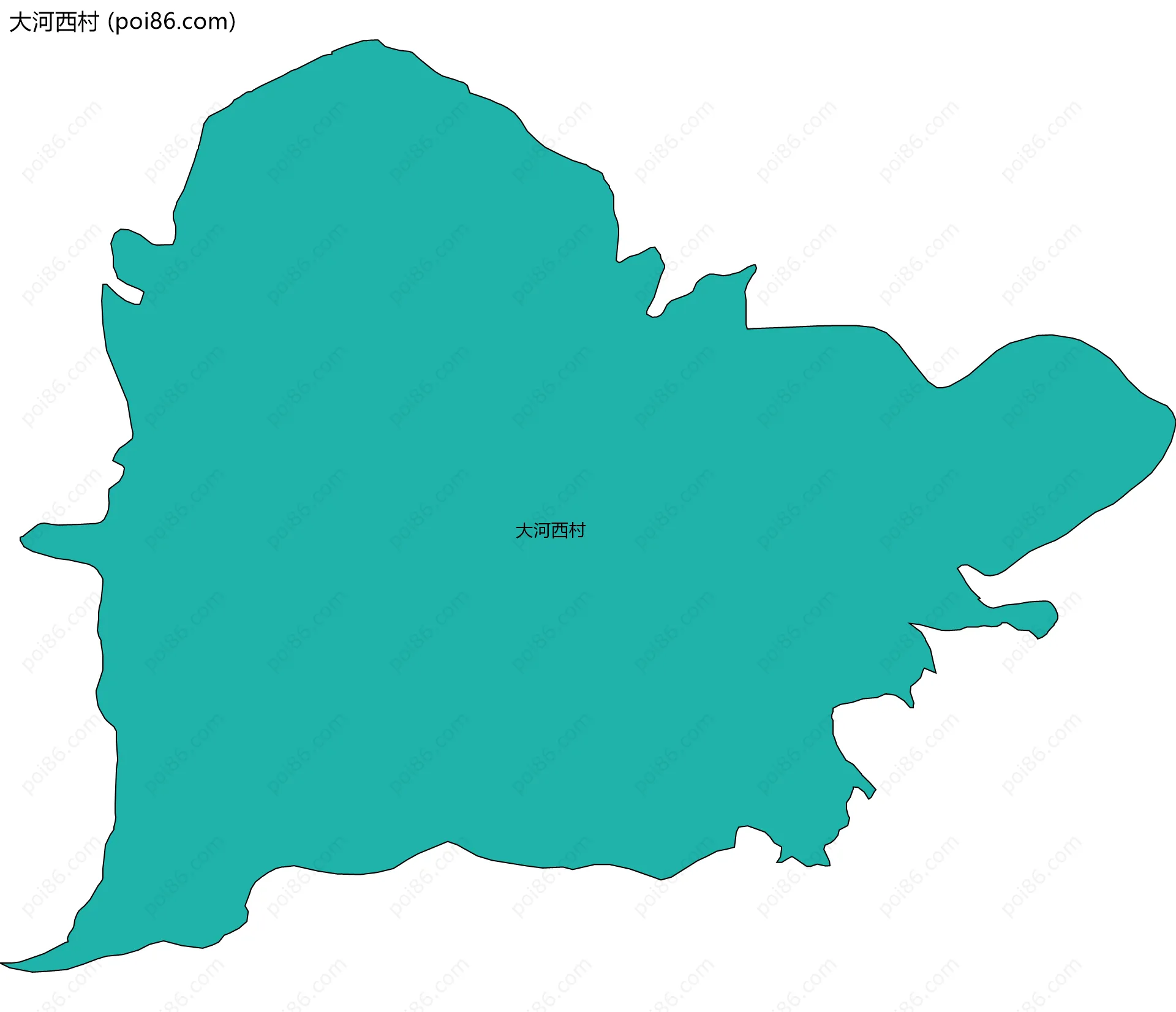 大河西村边界地图