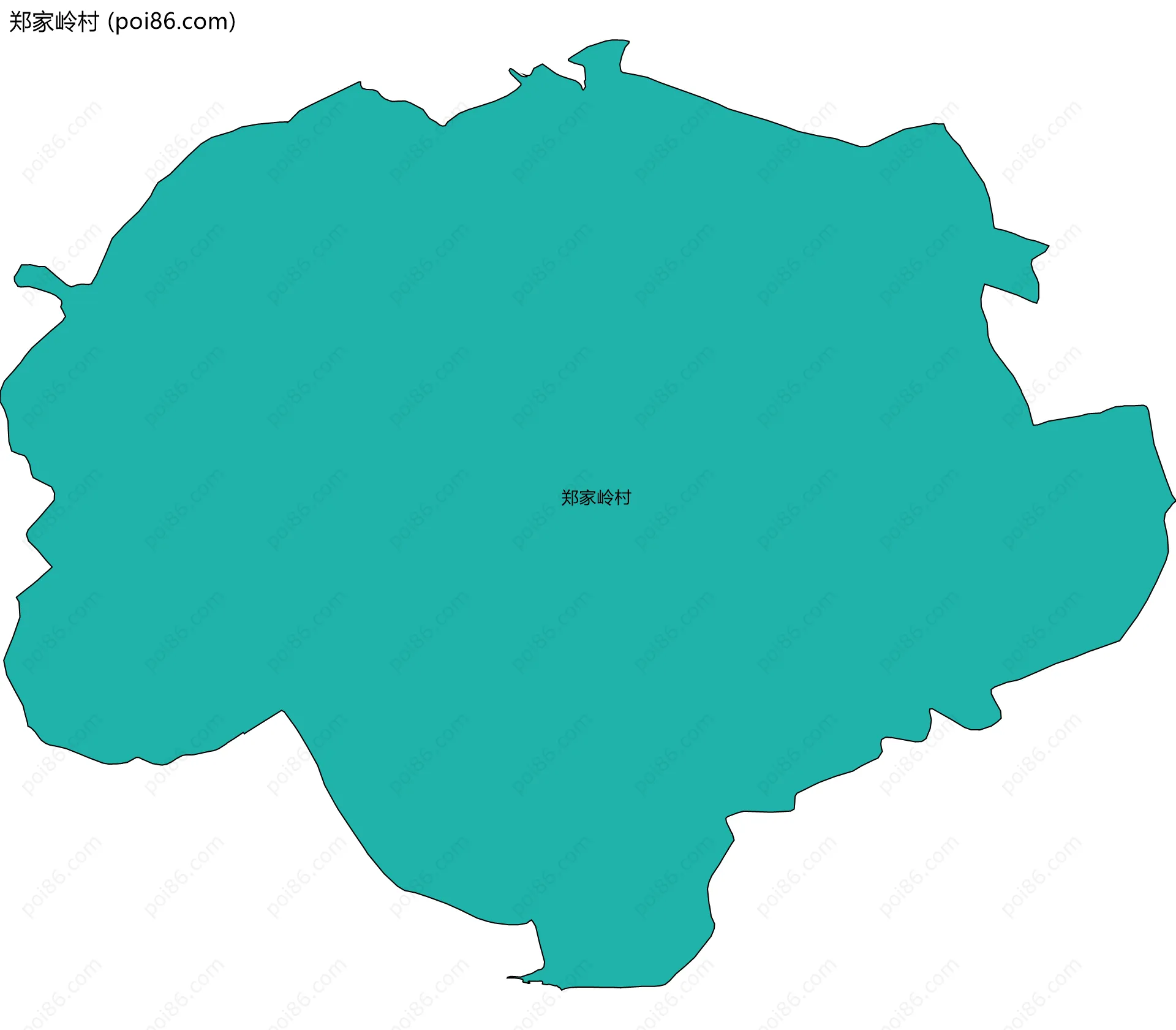 郑家岭村边界地图