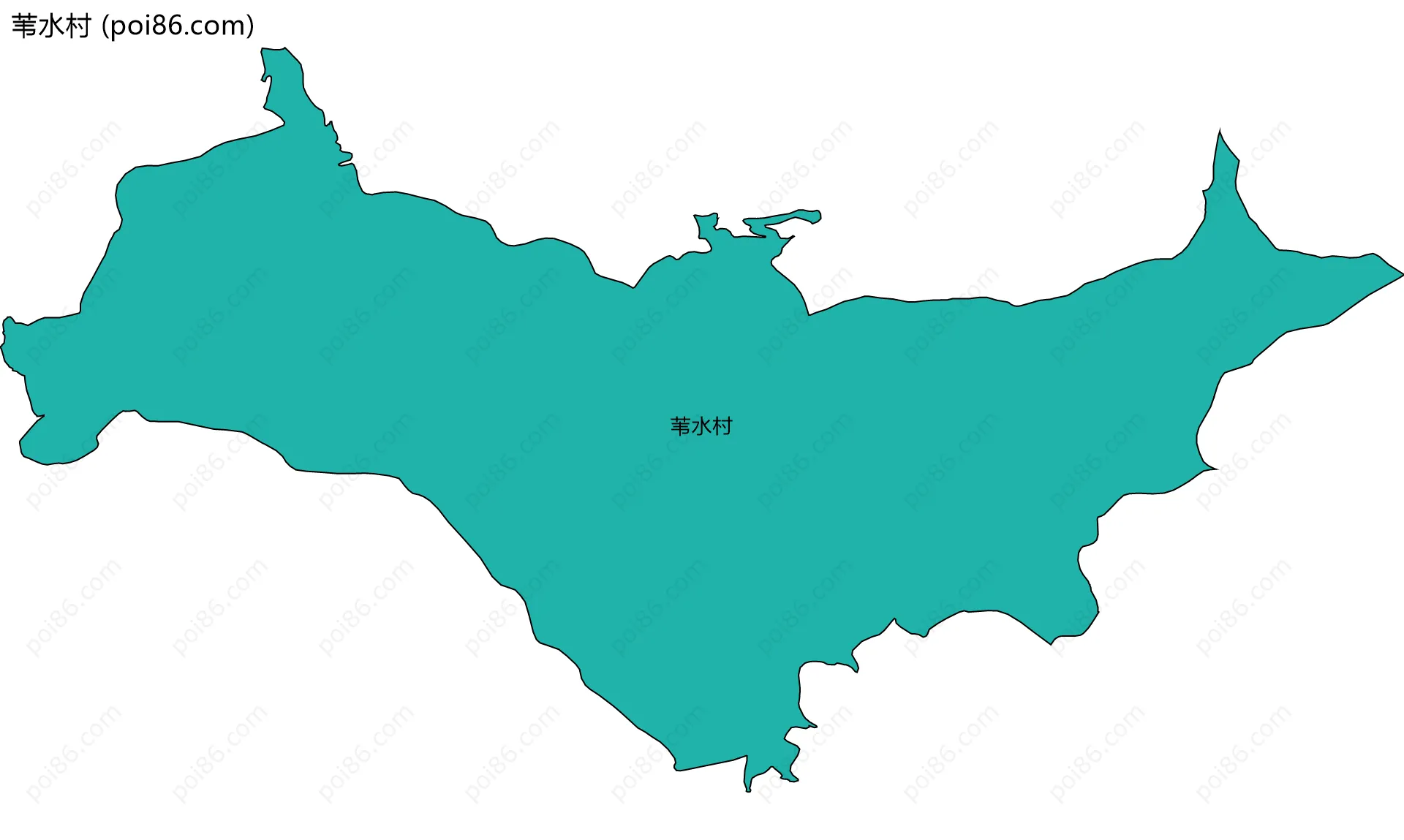 苇水村边界地图