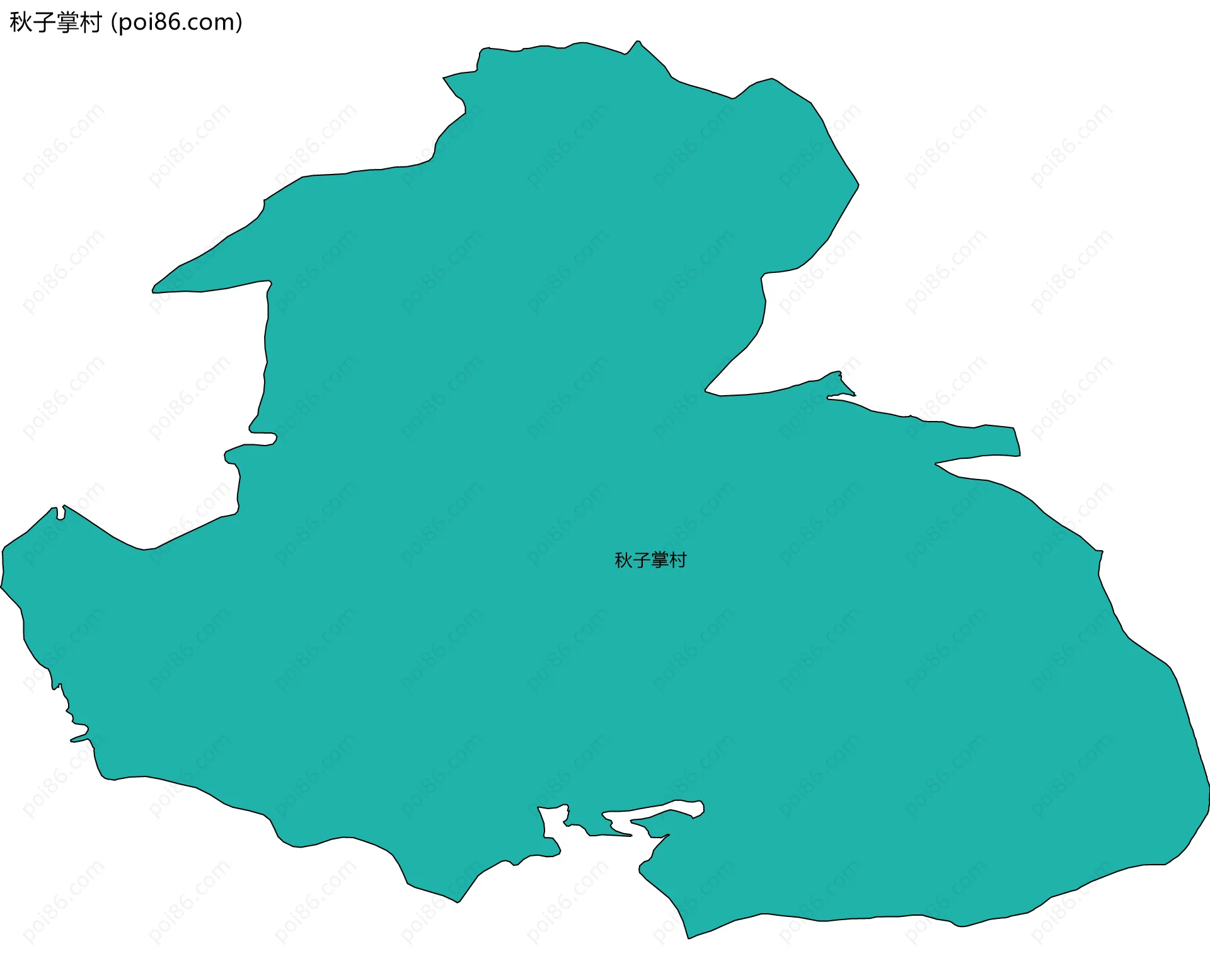 秋子掌村边界地图