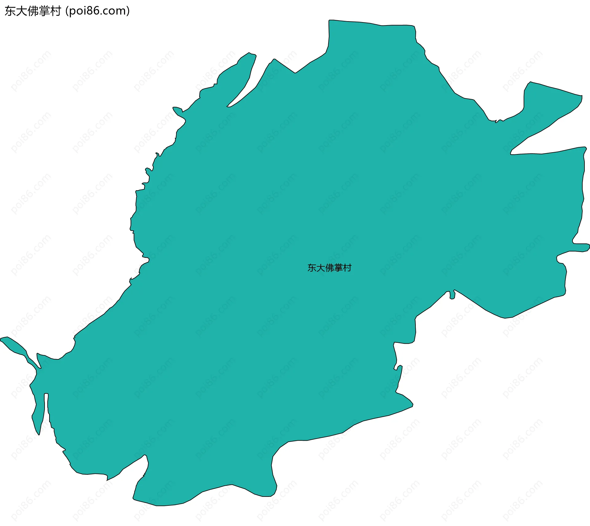 东大佛掌村边界地图