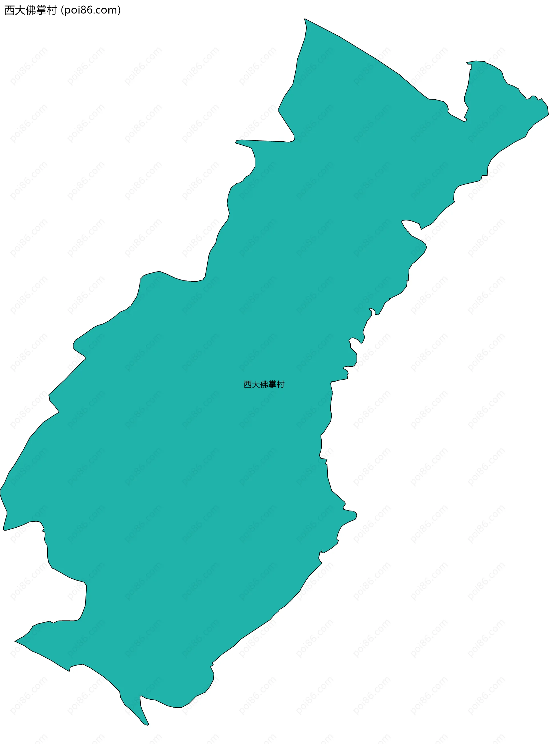 西大佛掌村边界地图