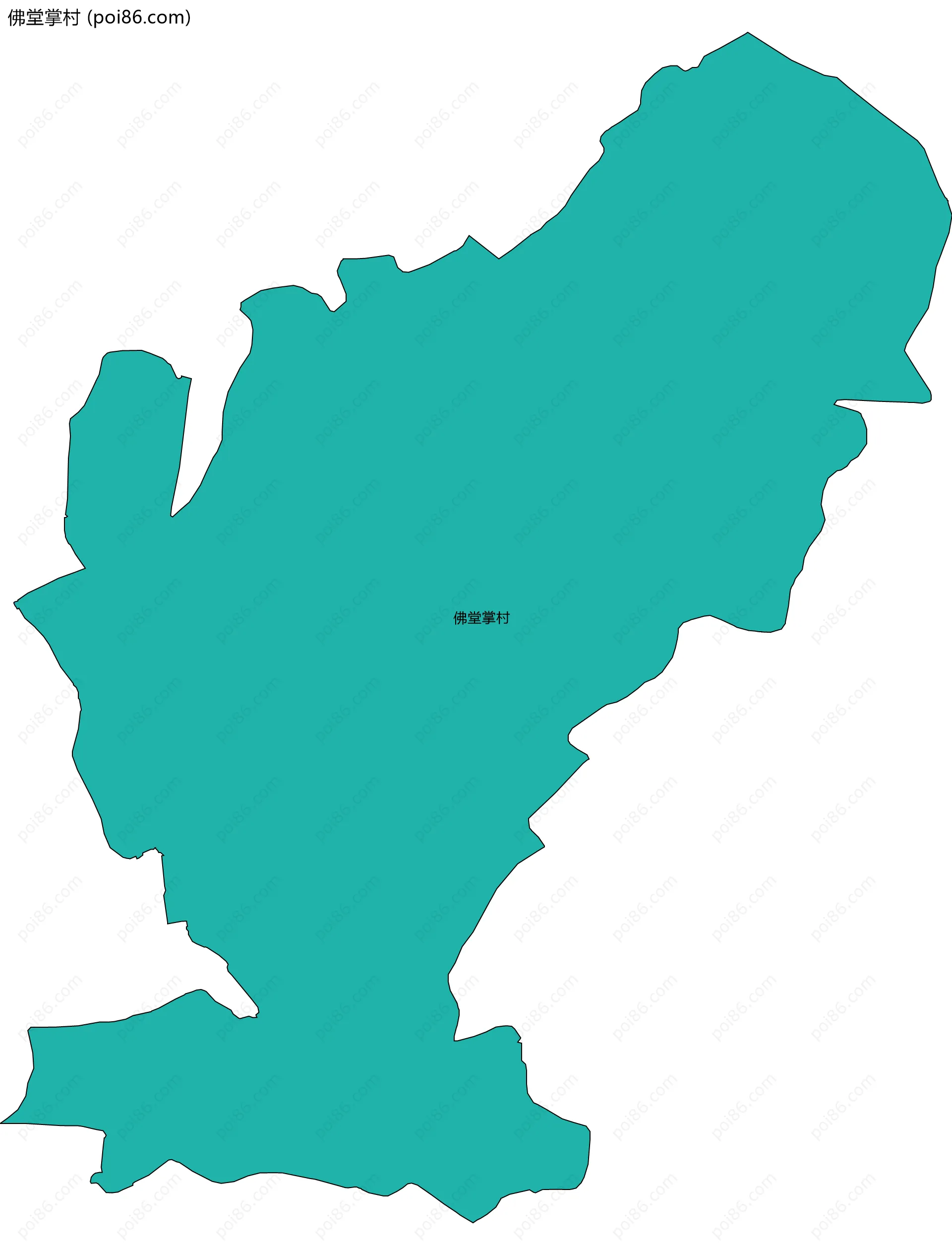 佛堂掌村边界地图