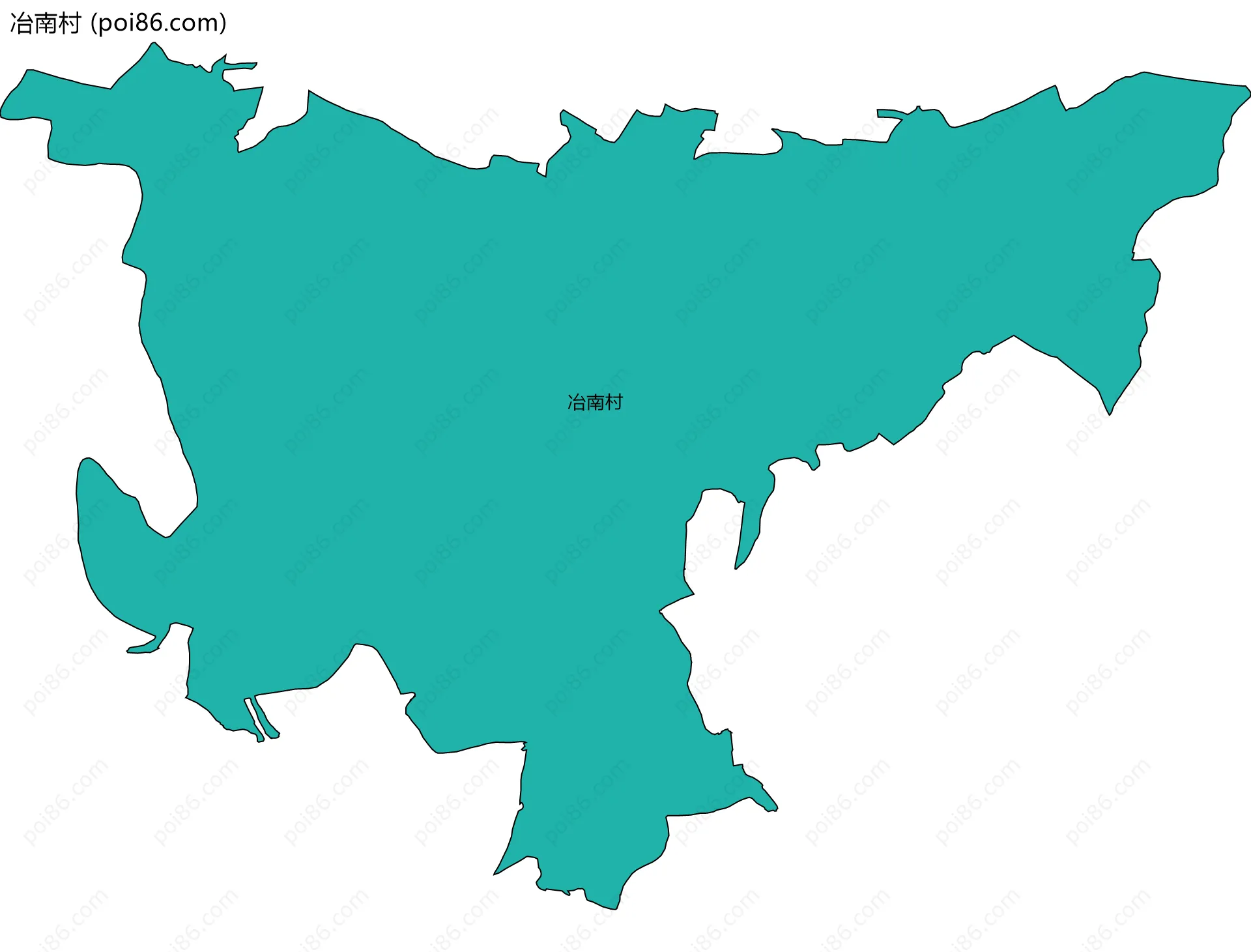 冶南村边界地图