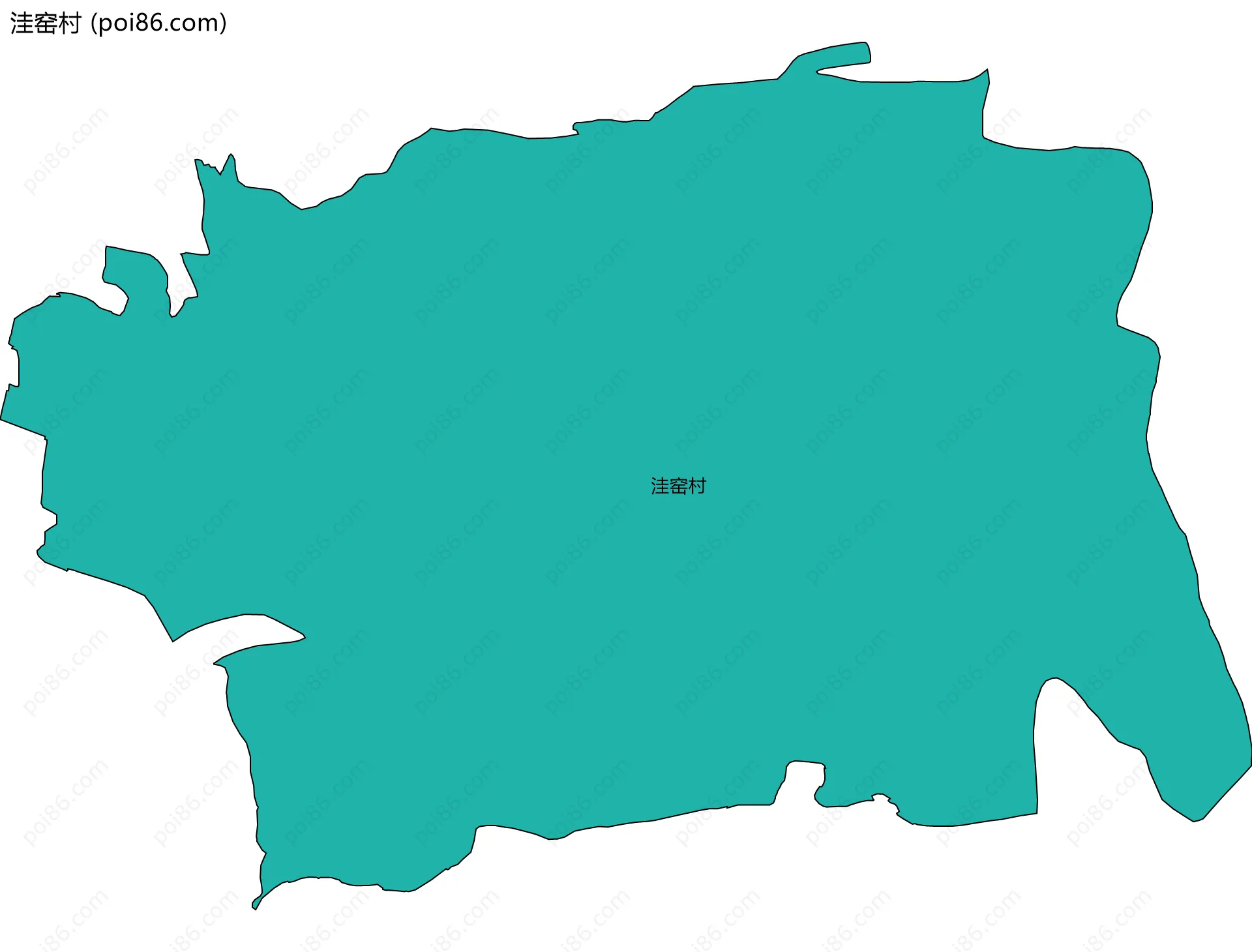洼窑村边界地图