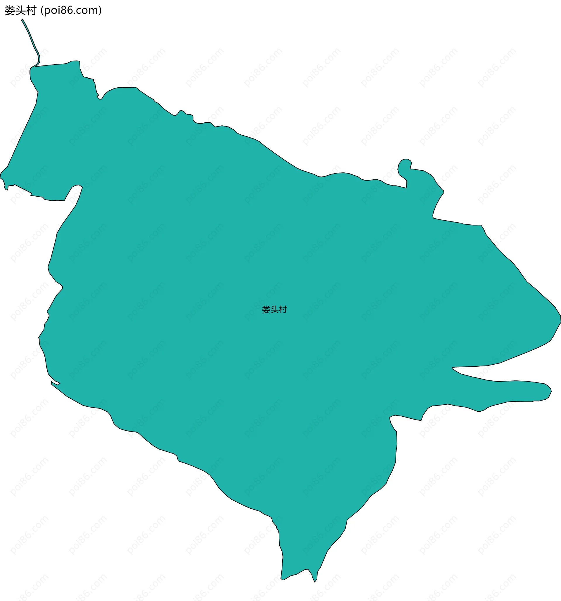 娄头村边界地图