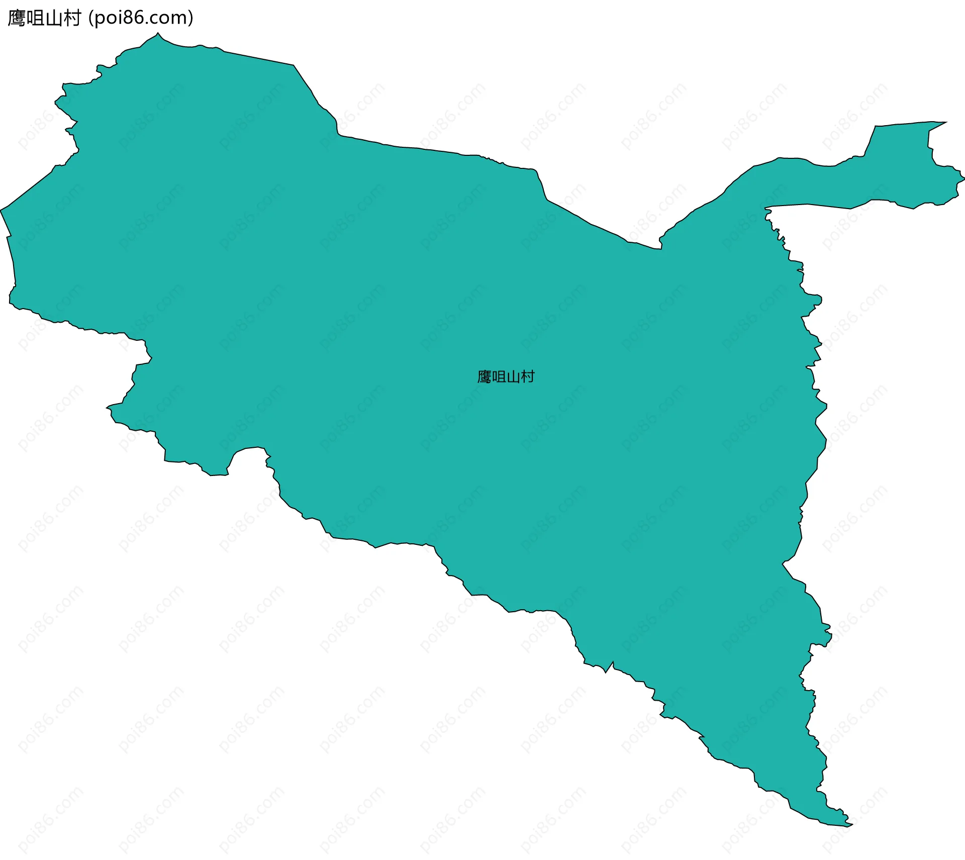 鹰咀山村边界地图