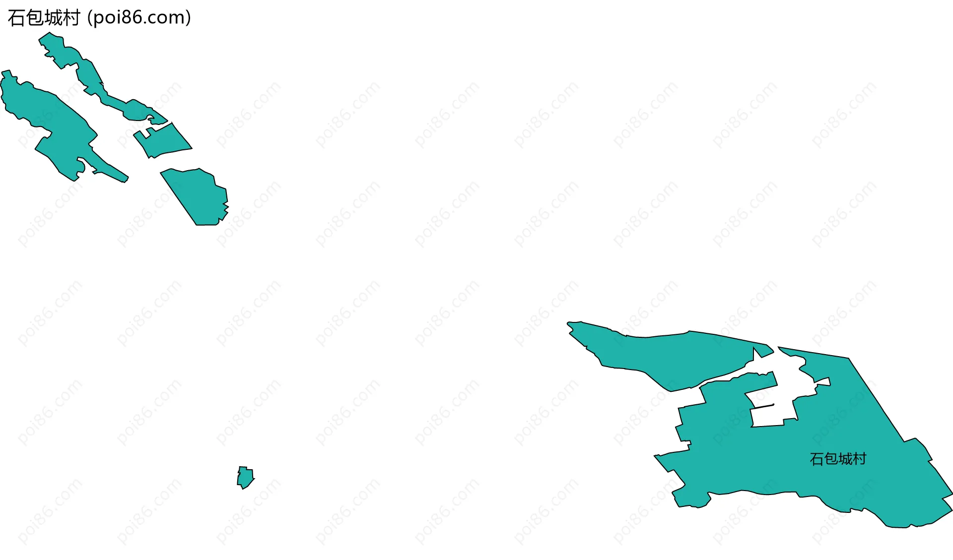 石包城村边界地图