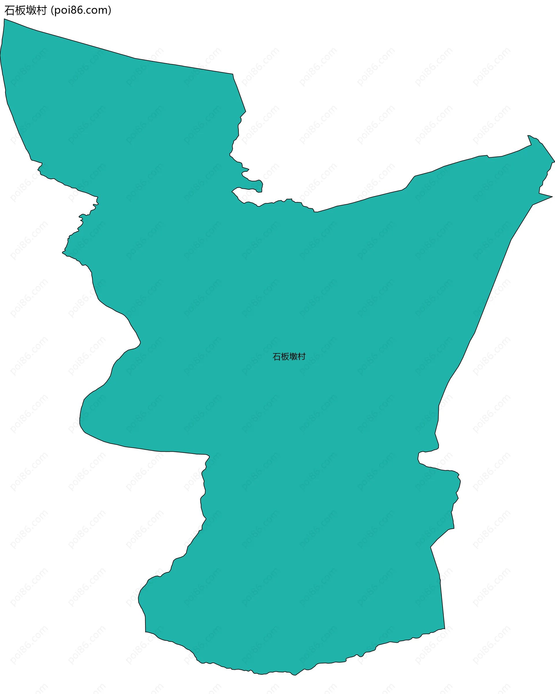 石板墩村边界地图