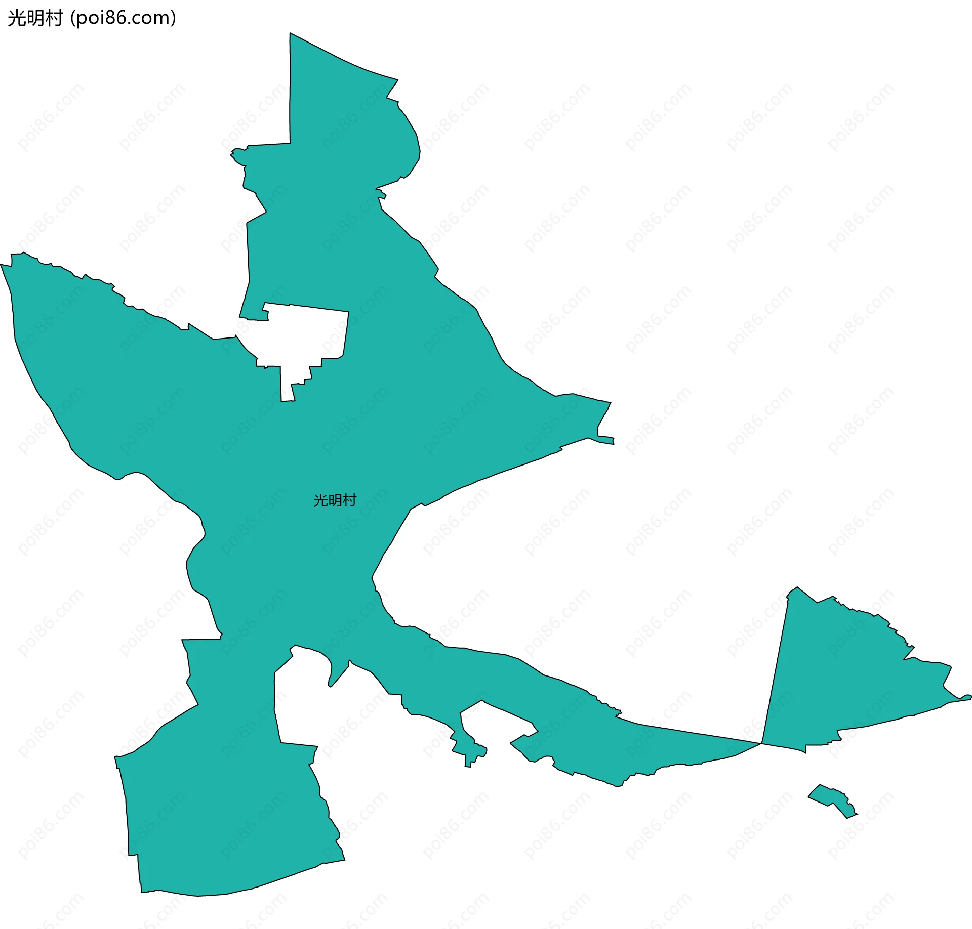 光明村边界地图