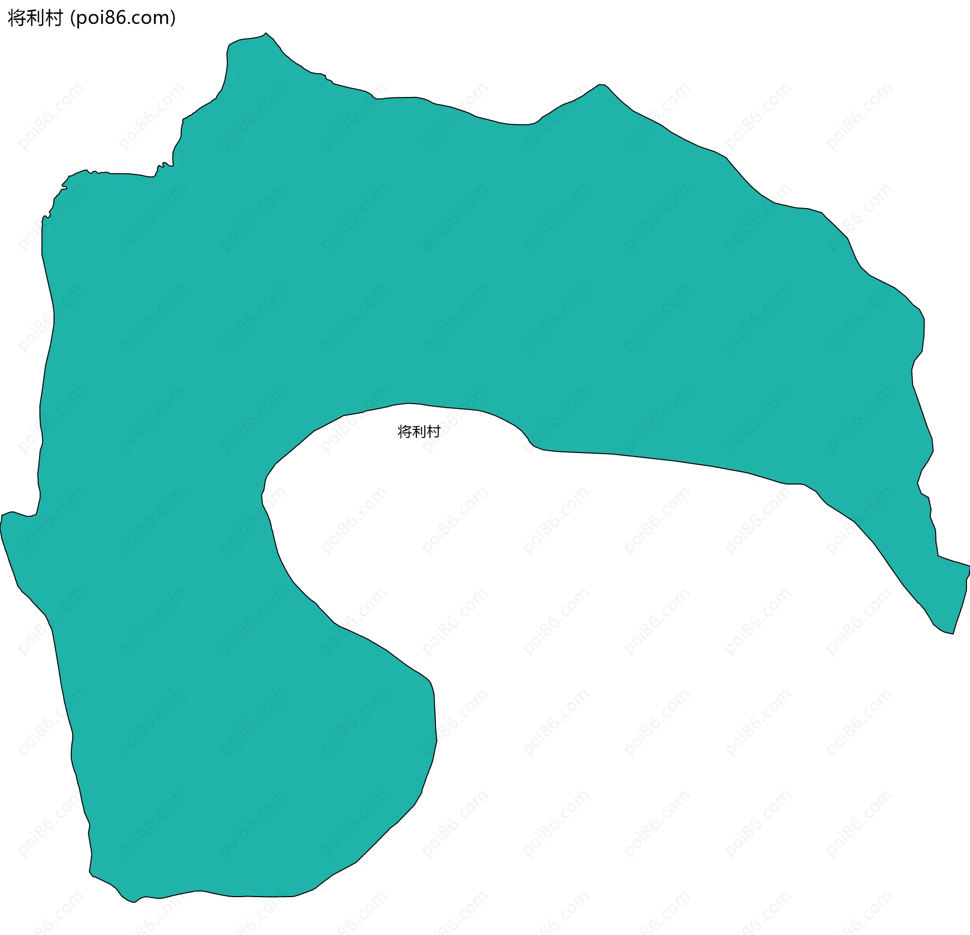 将利村边界地图