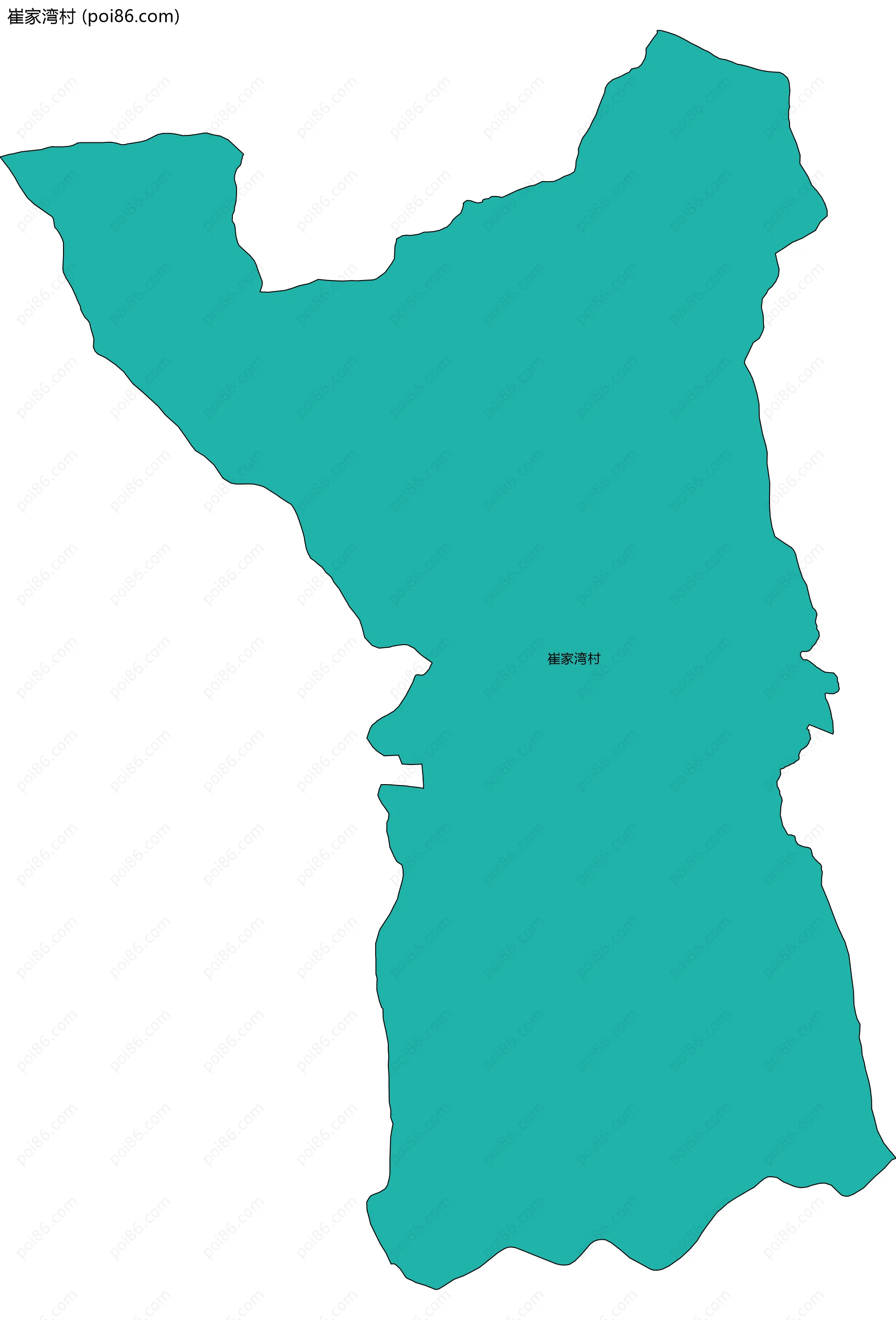 崔家湾村边界地图