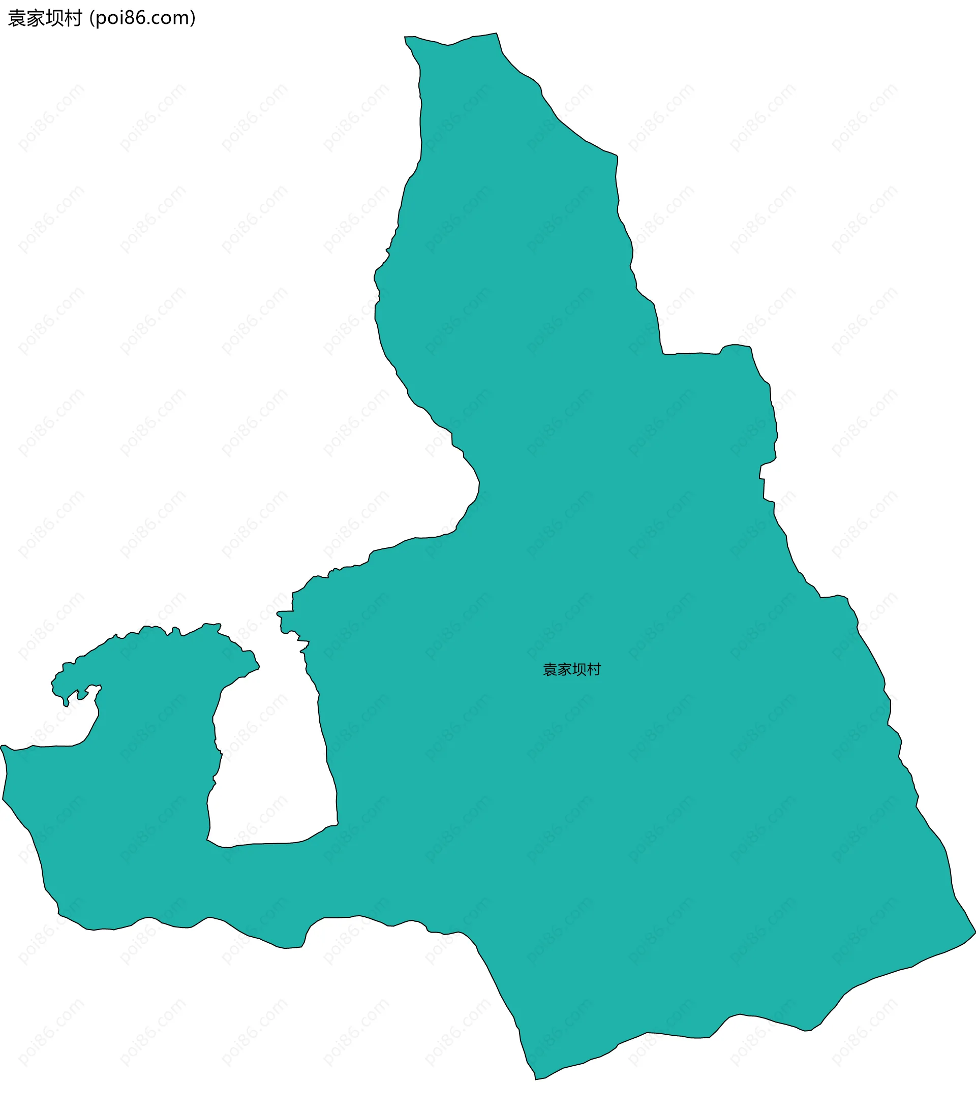 袁家坝村边界地图
