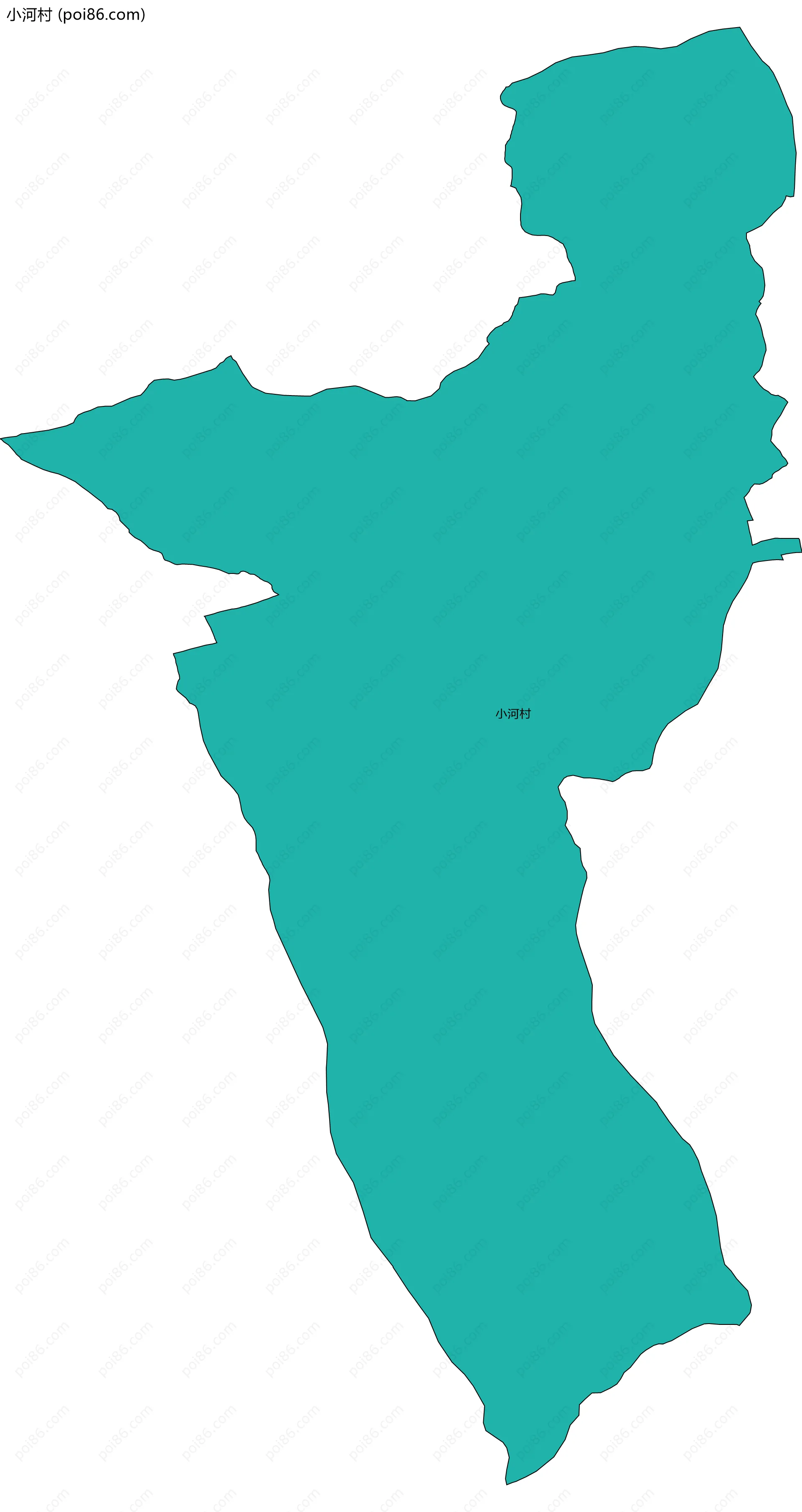 小河村边界地图