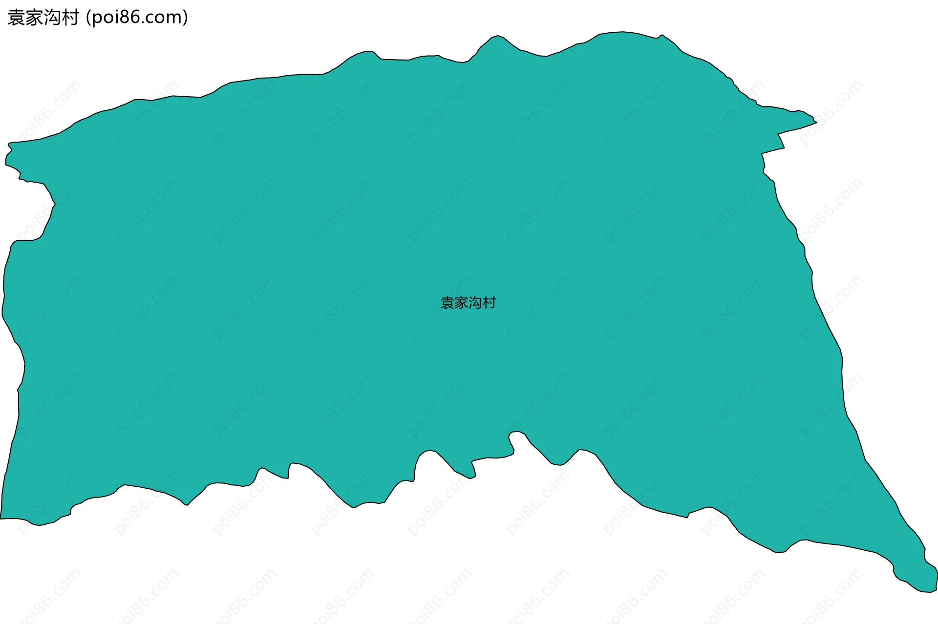 袁家沟村边界地图