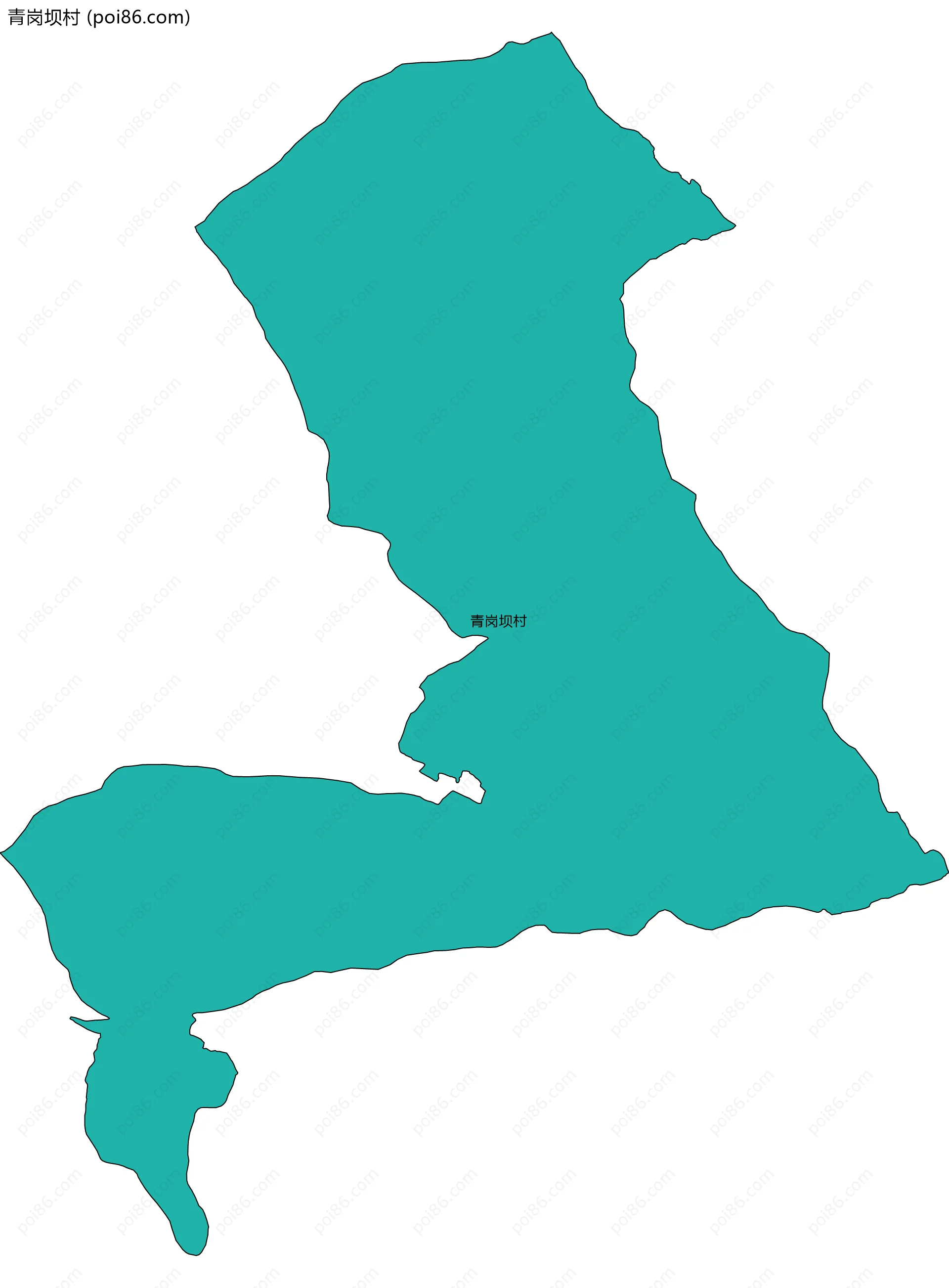 青岗坝村边界地图