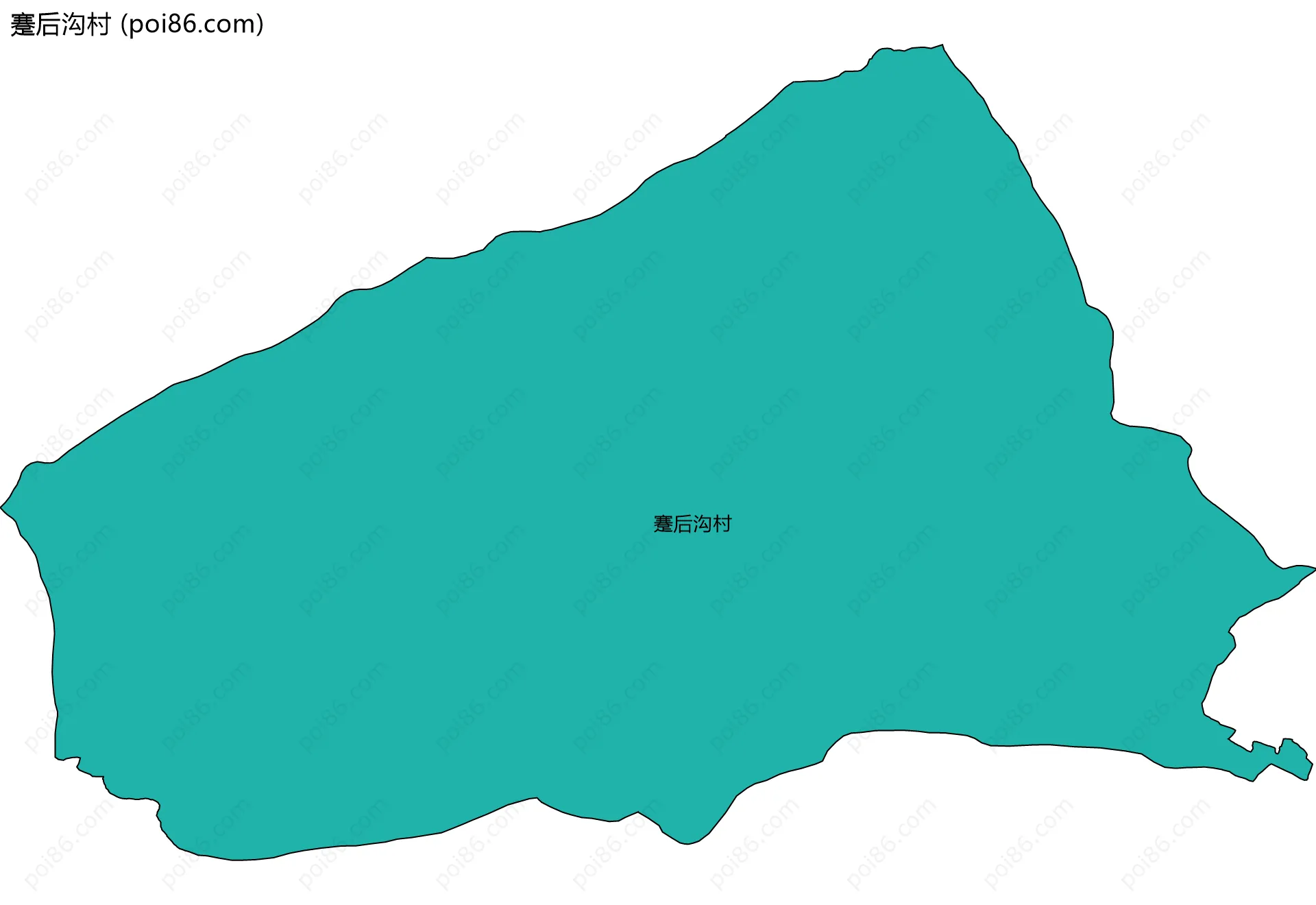 蹇后沟村边界地图