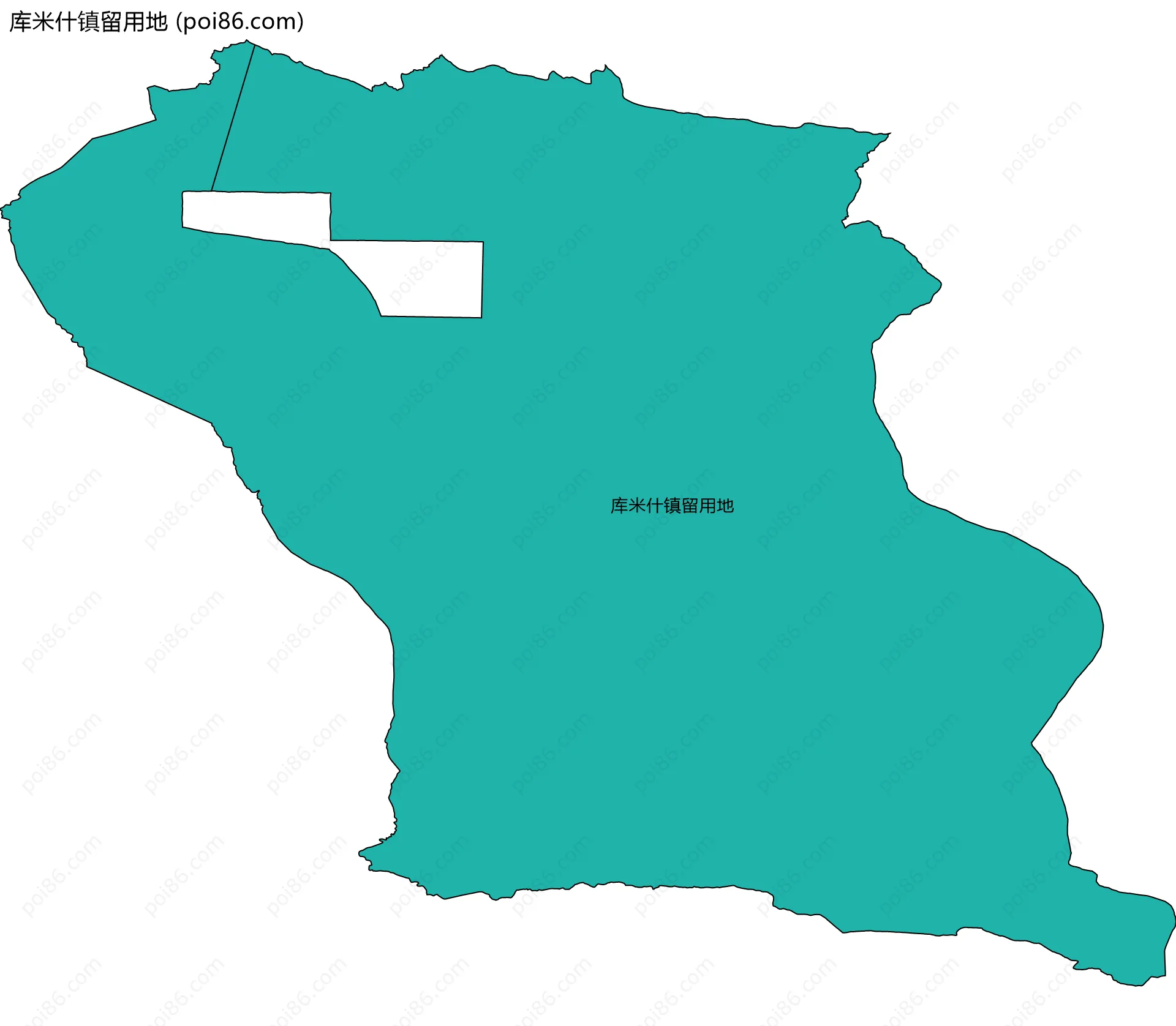 库米什镇留用地边界地图