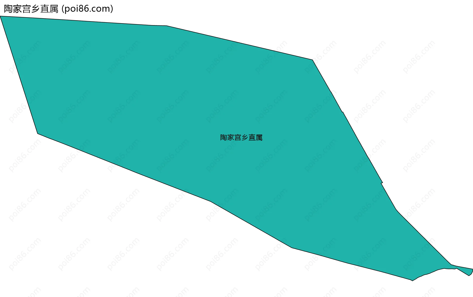陶家宫乡直属边界地图