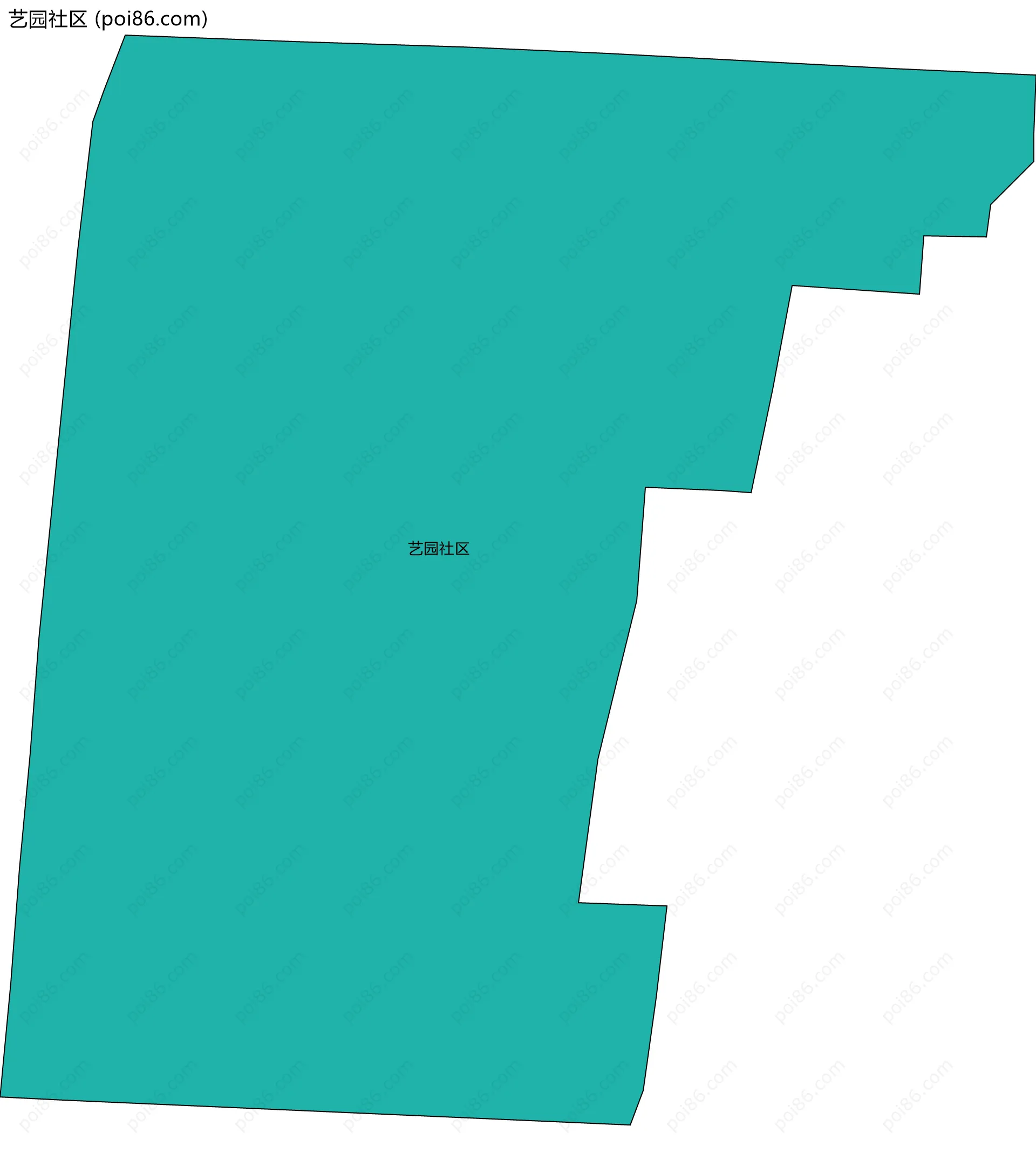 艺园社区边界地图